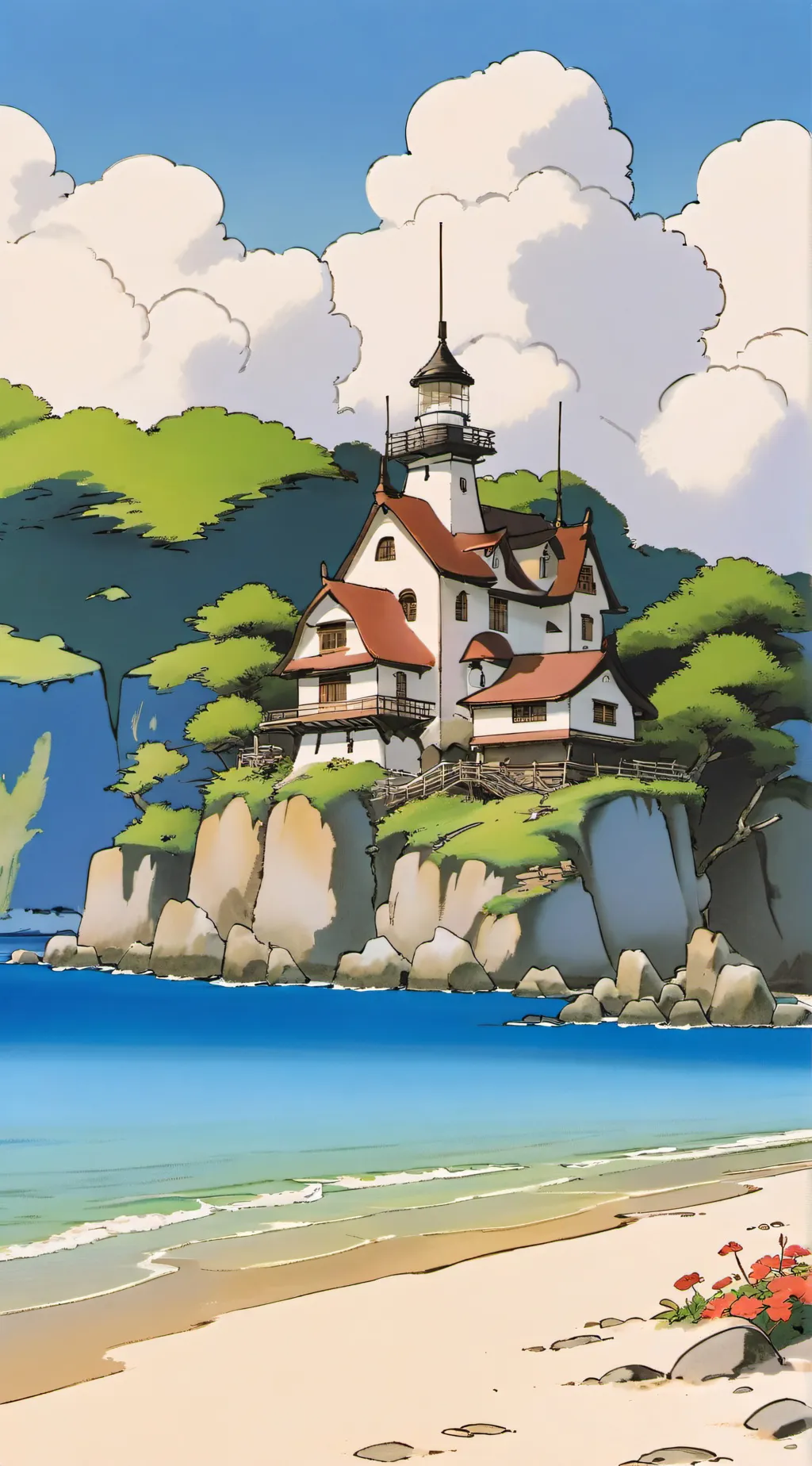 ai character: MHA BEACH  background