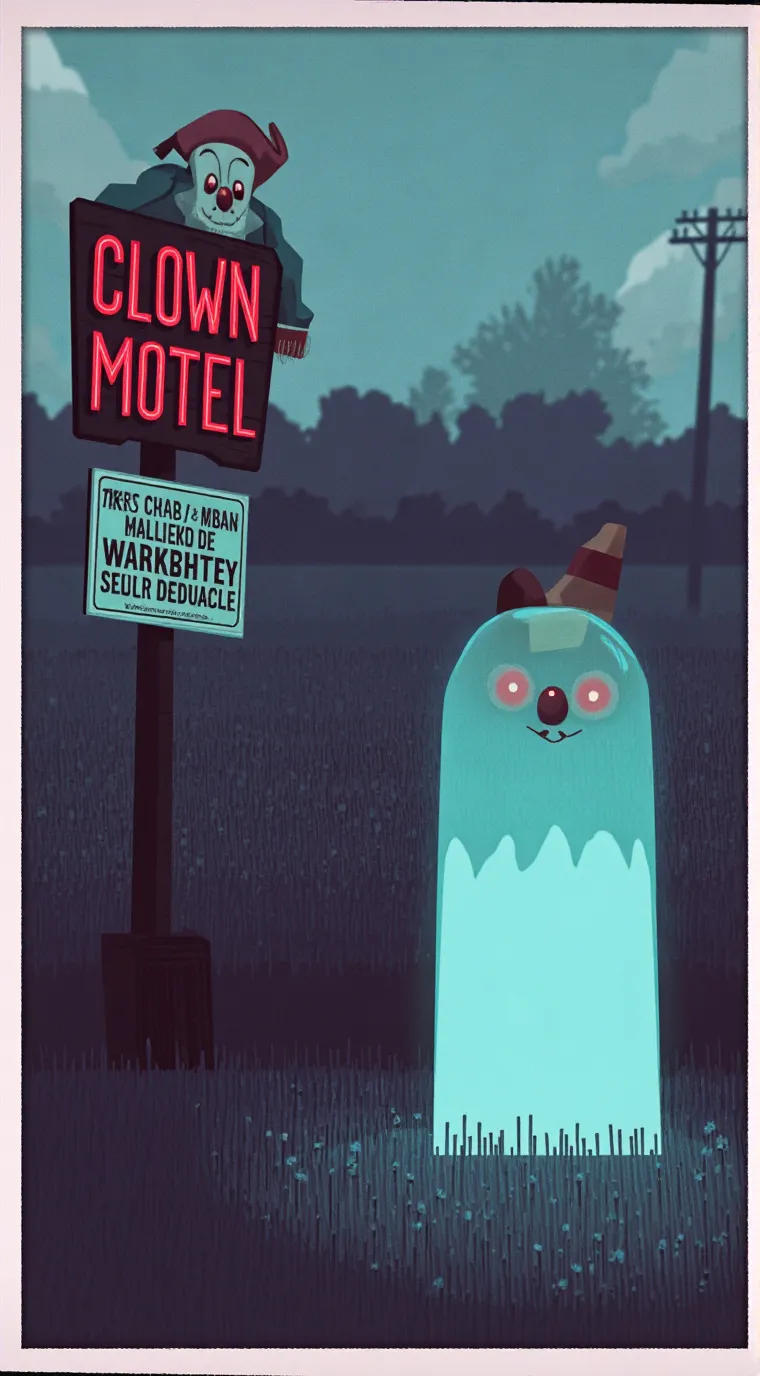 ai character: Hauntedclownmotel background
