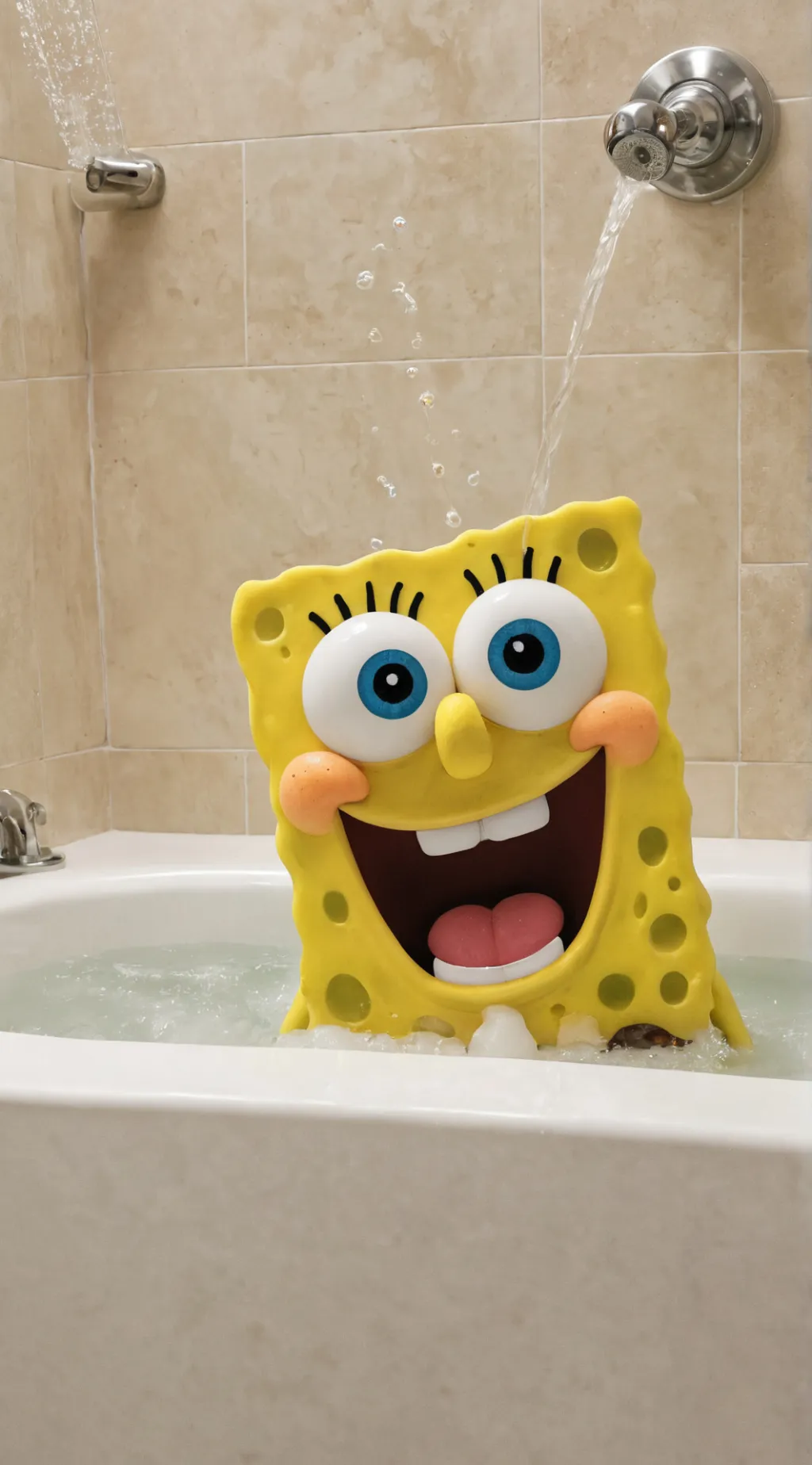 ai character: bubble bath bad background