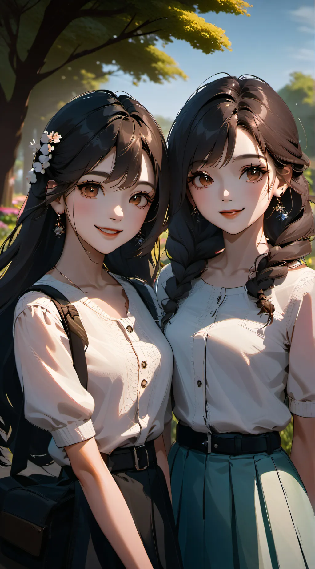 ai character: Ally and April background