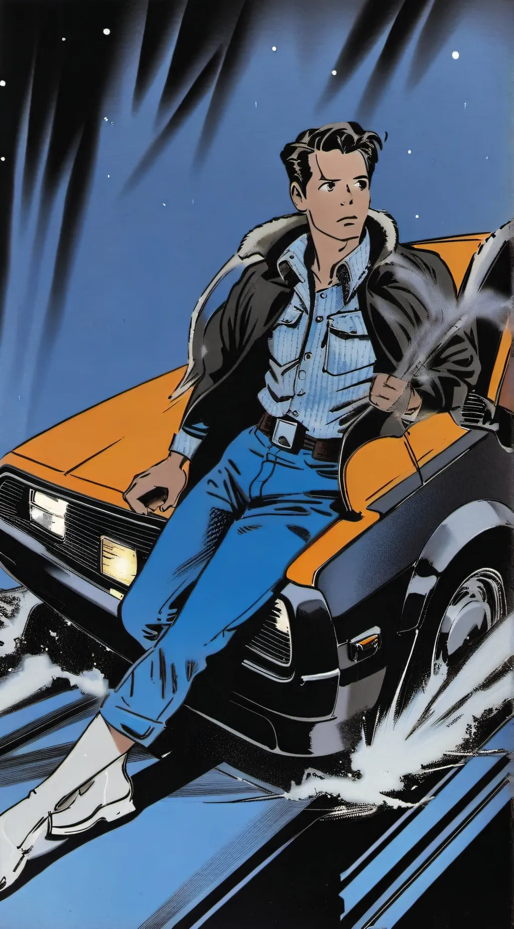 ai character: forward to da past background