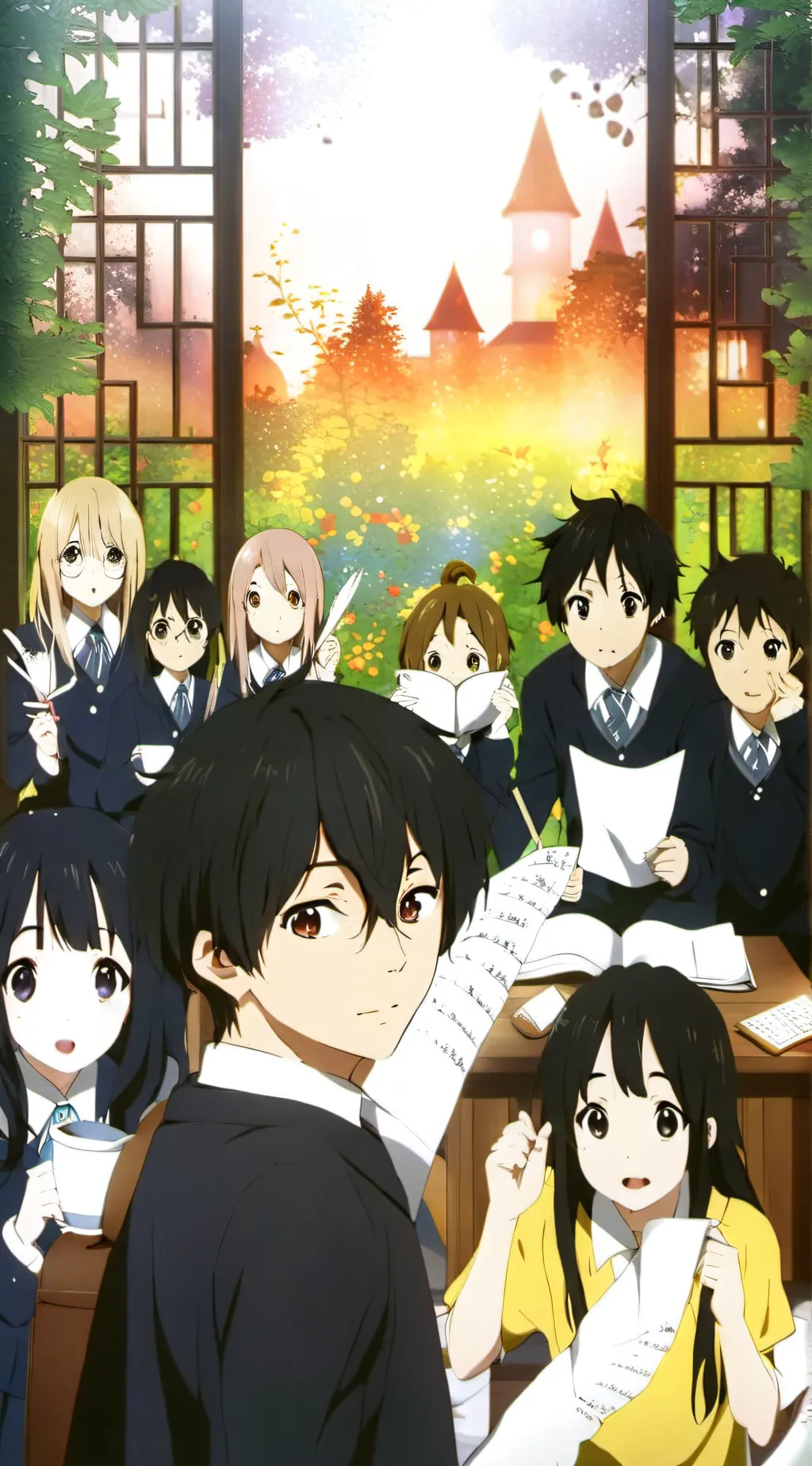 ai character: Magic school background