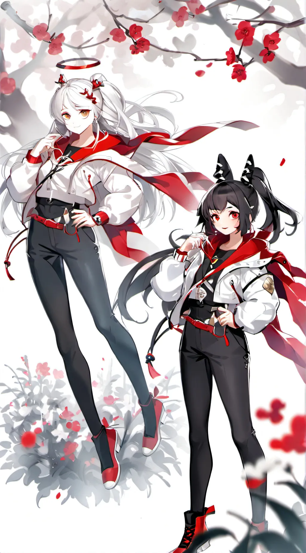 ai character: ava and angel background