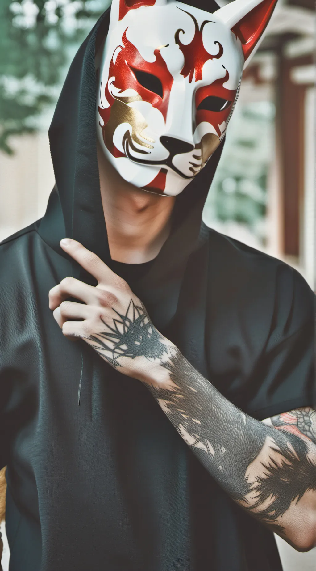 ai character: Kitsune background