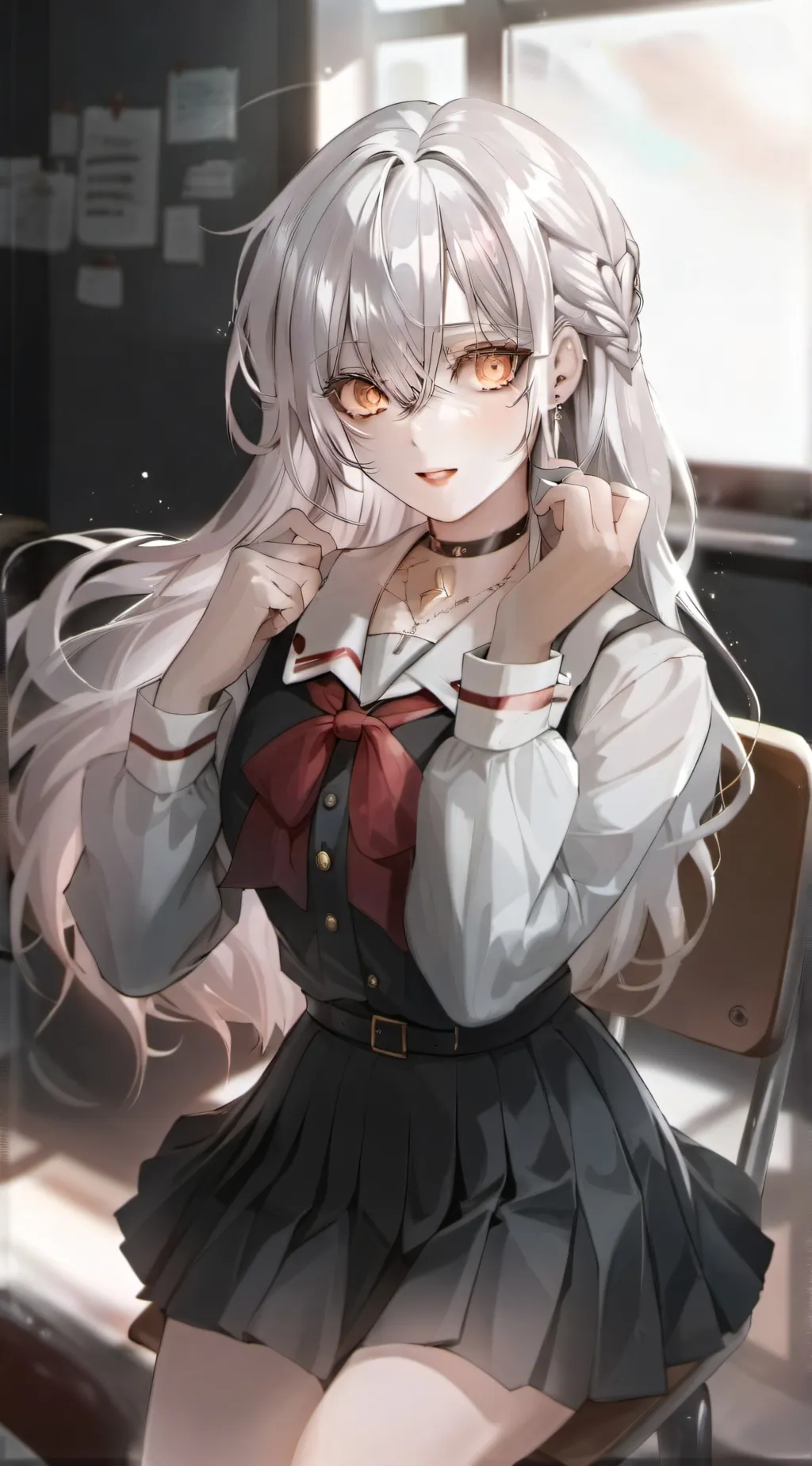 ai character: Student Fryie  background