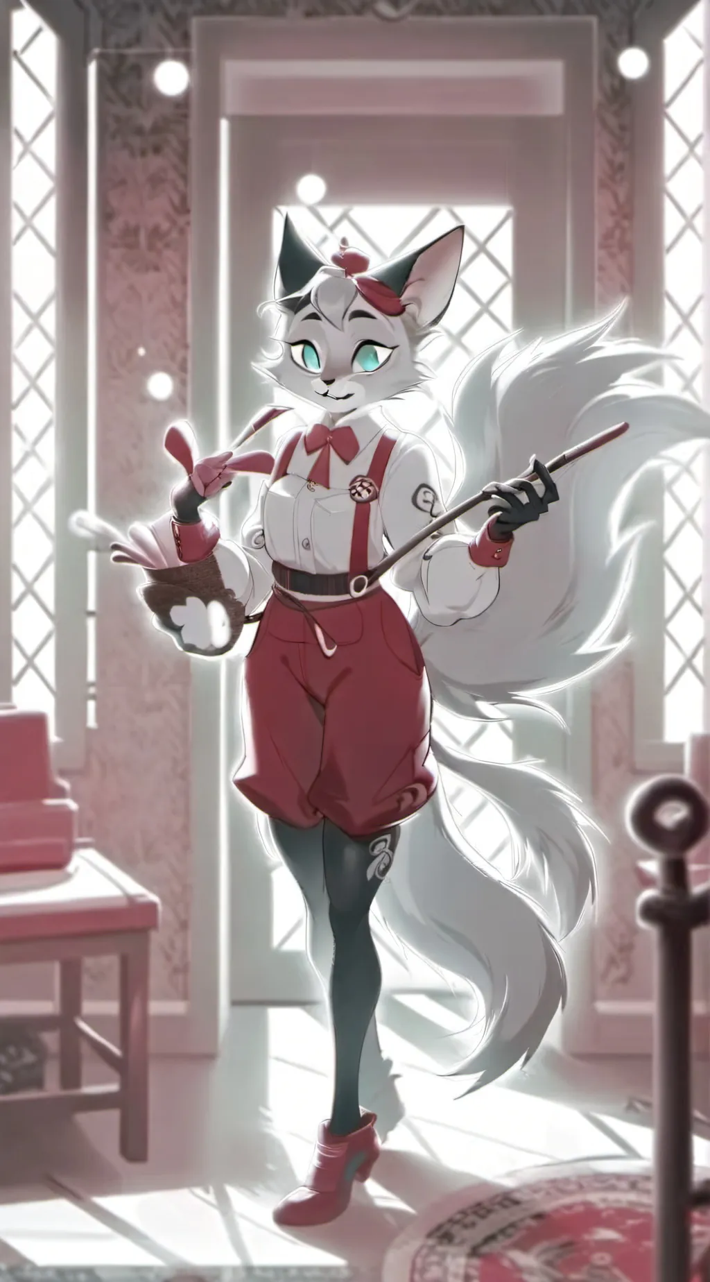 ai character: Furry  background