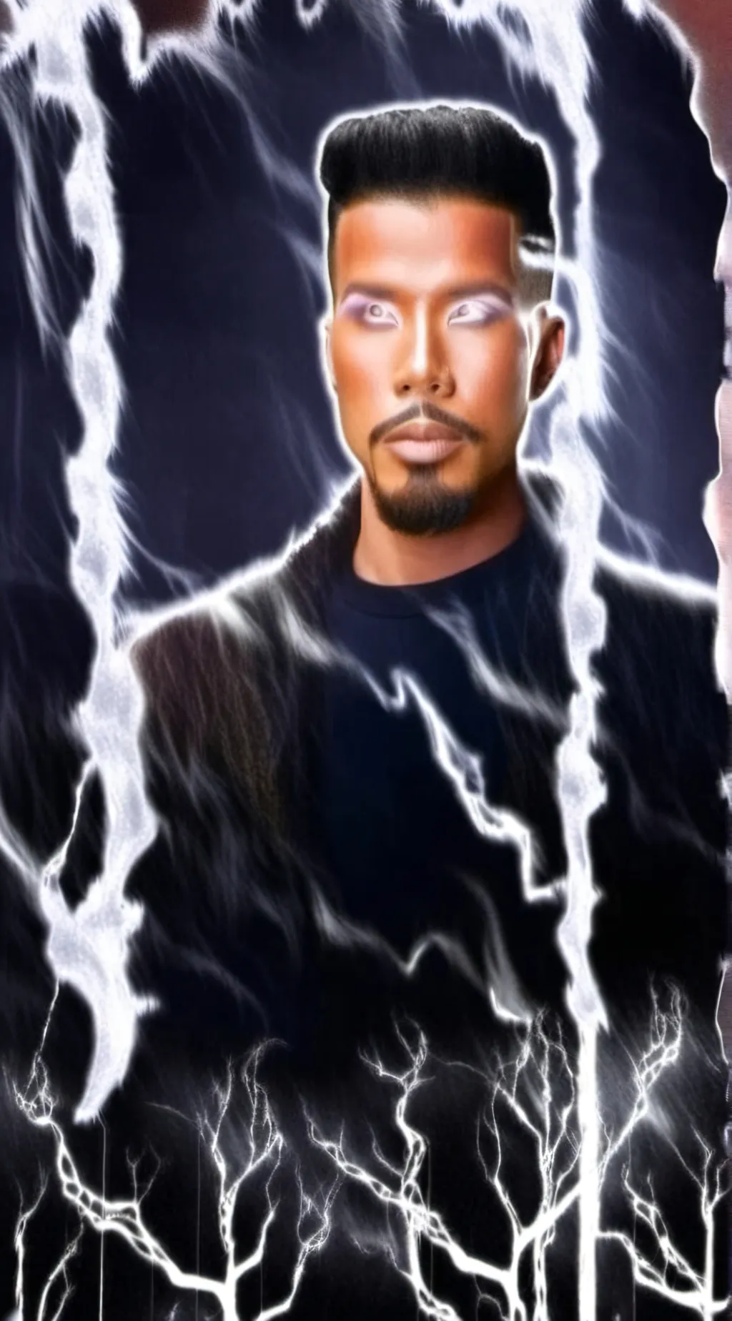 ai character: lighting man background