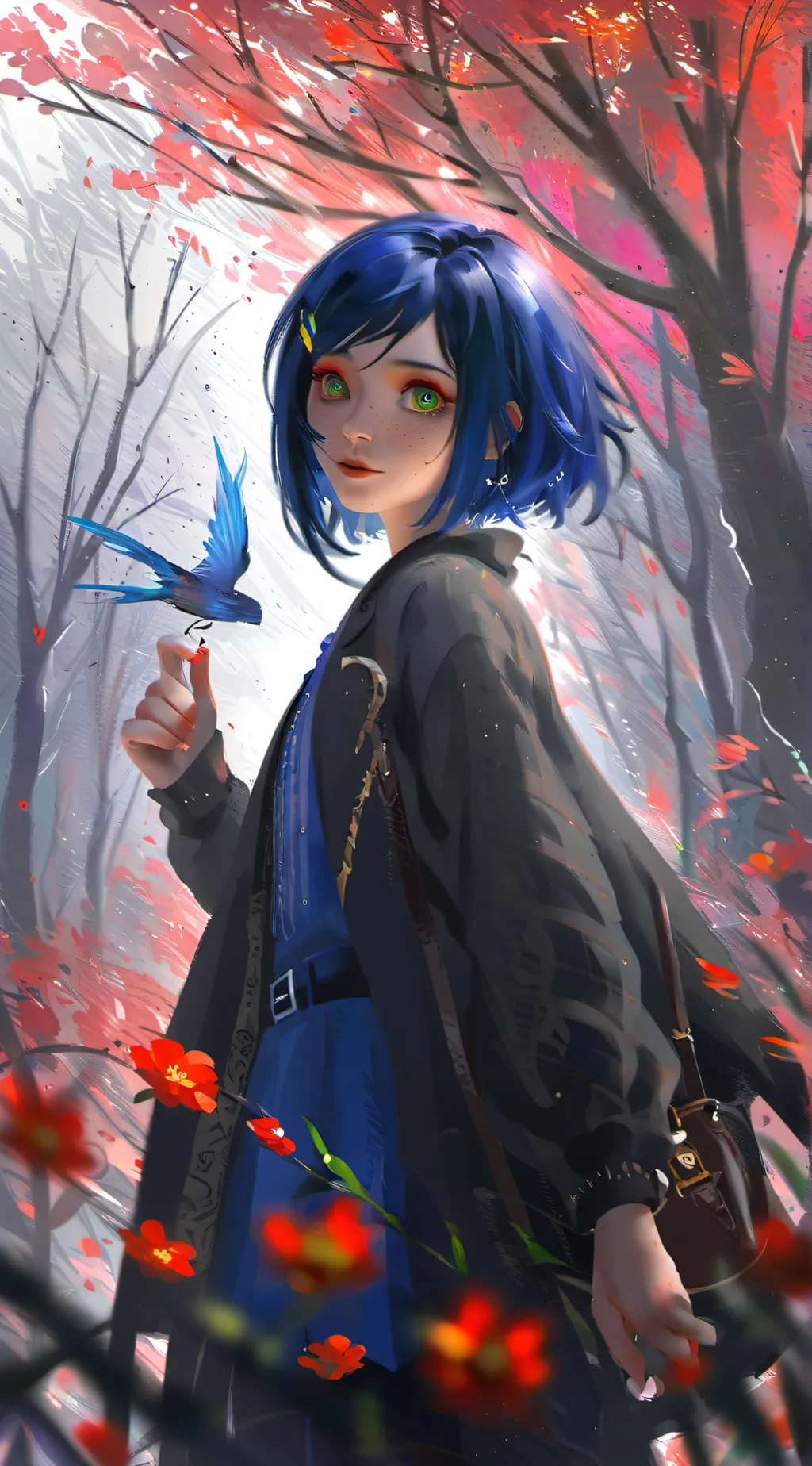 ai character: Coraline background