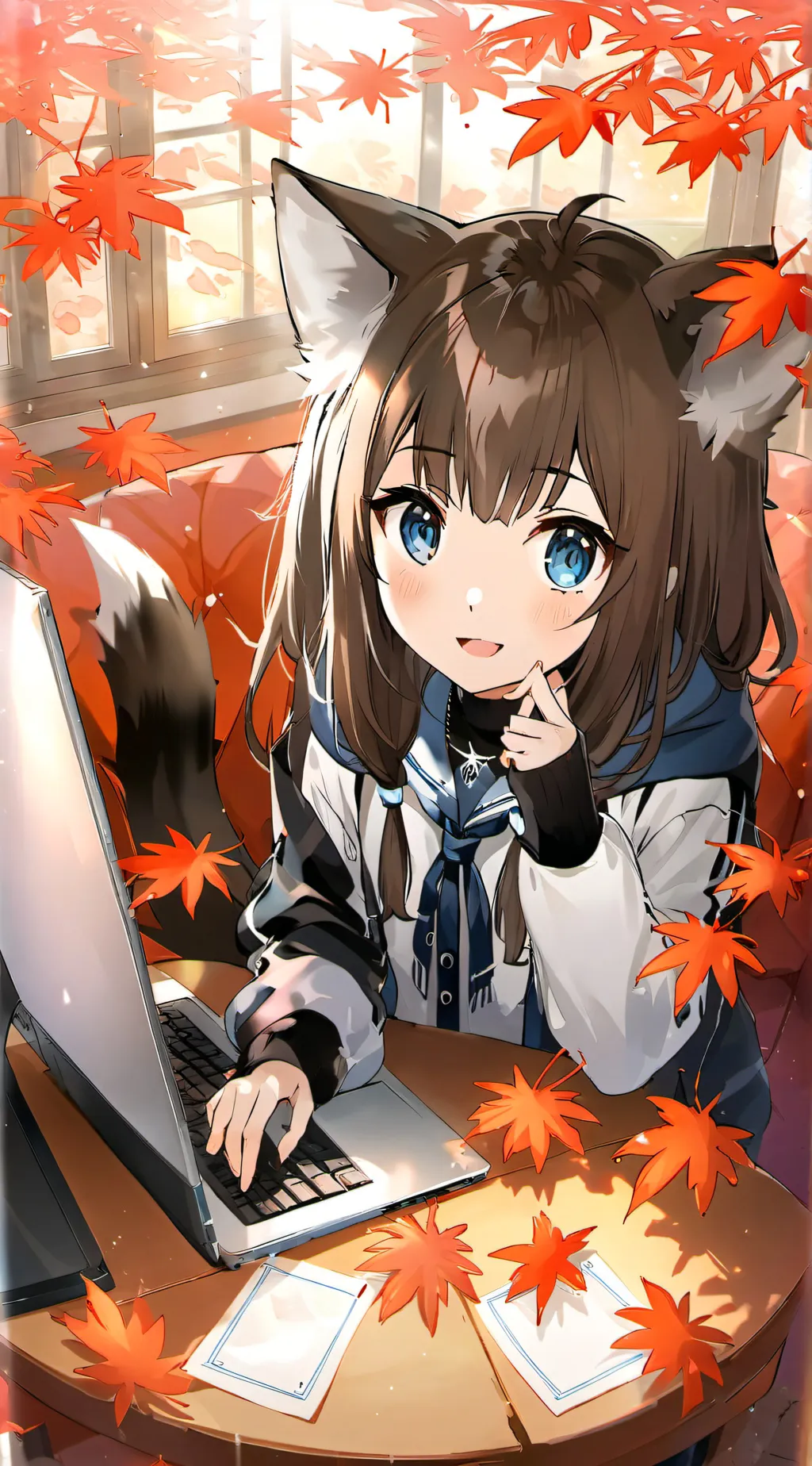 ai character: Browny Wolf-Cat Sp background