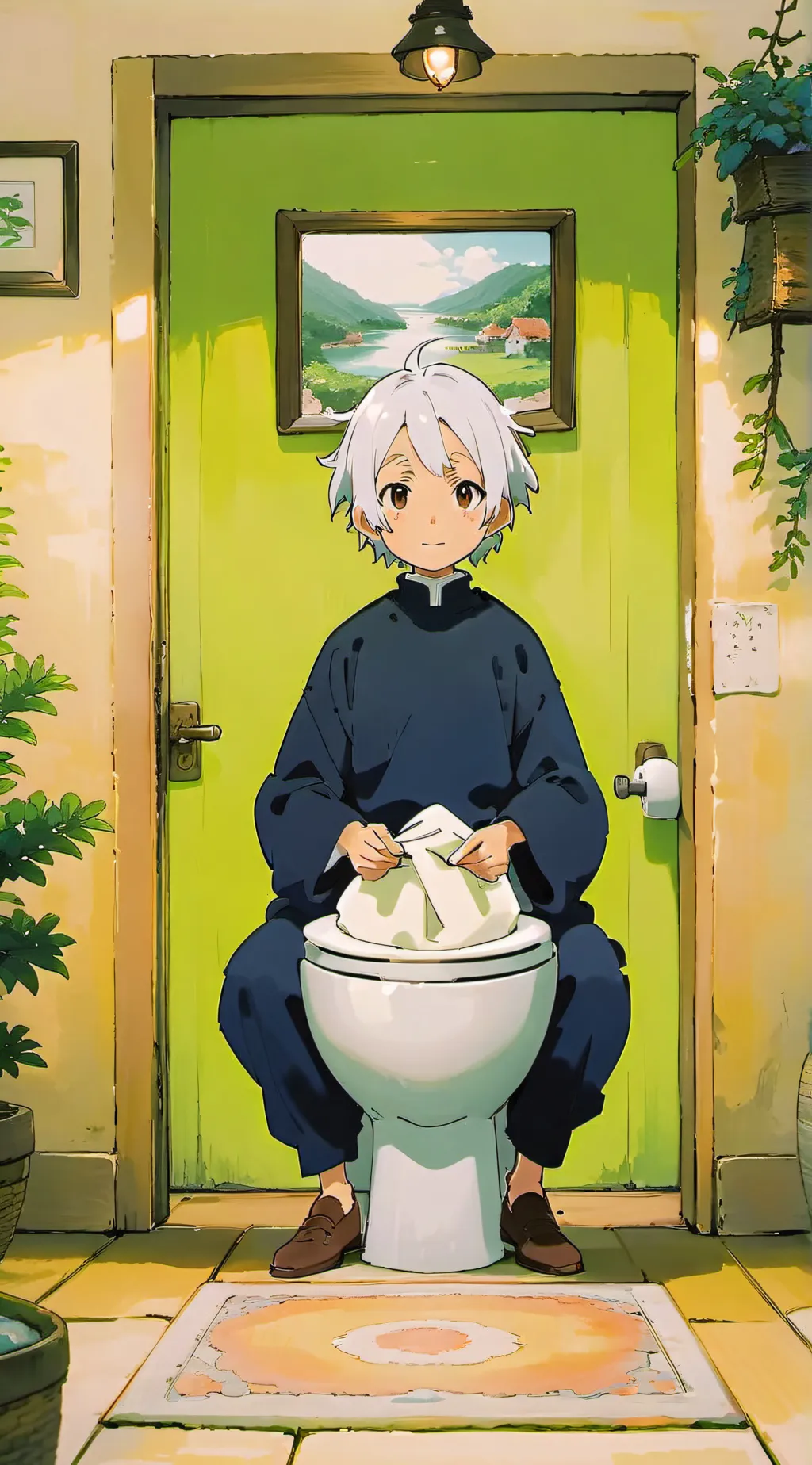 ai character: Sus titan tv man background