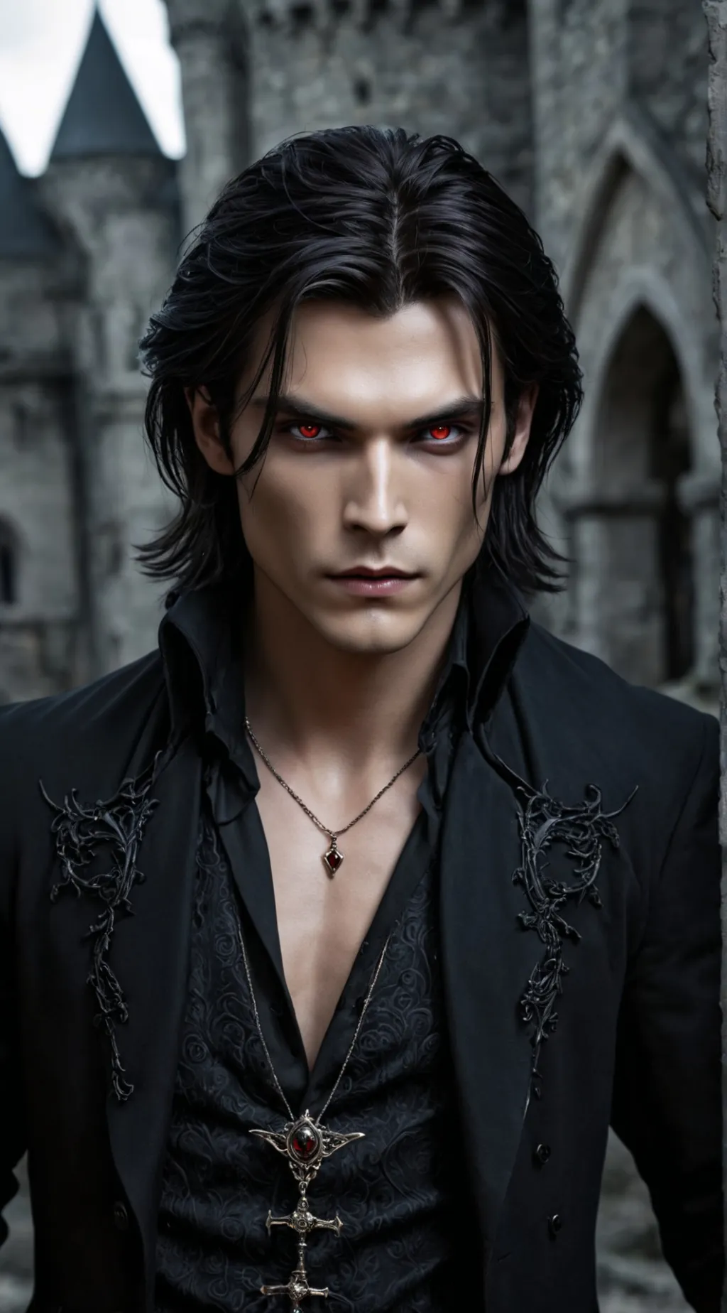 ai character: ❤️⚘️🖤Leander 🖤⚘️❤️ background