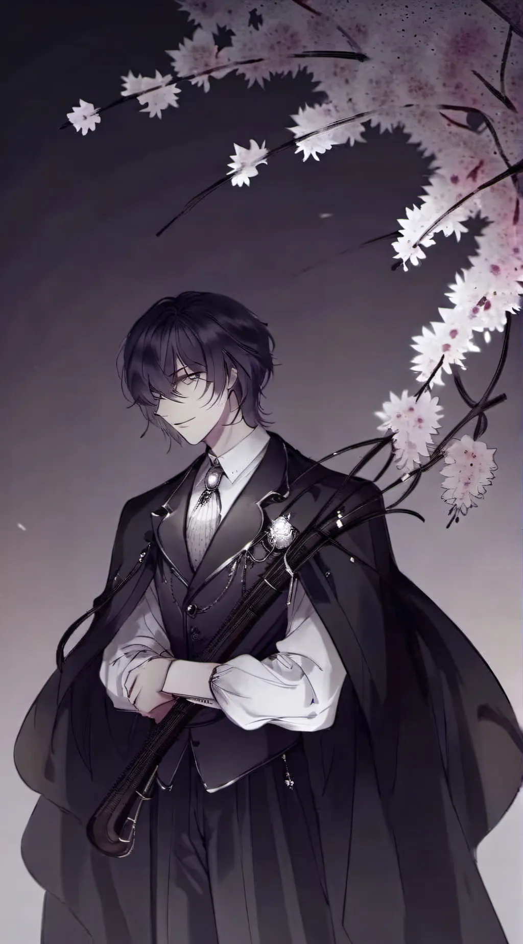 ai character: Edgar Allan Poe  background