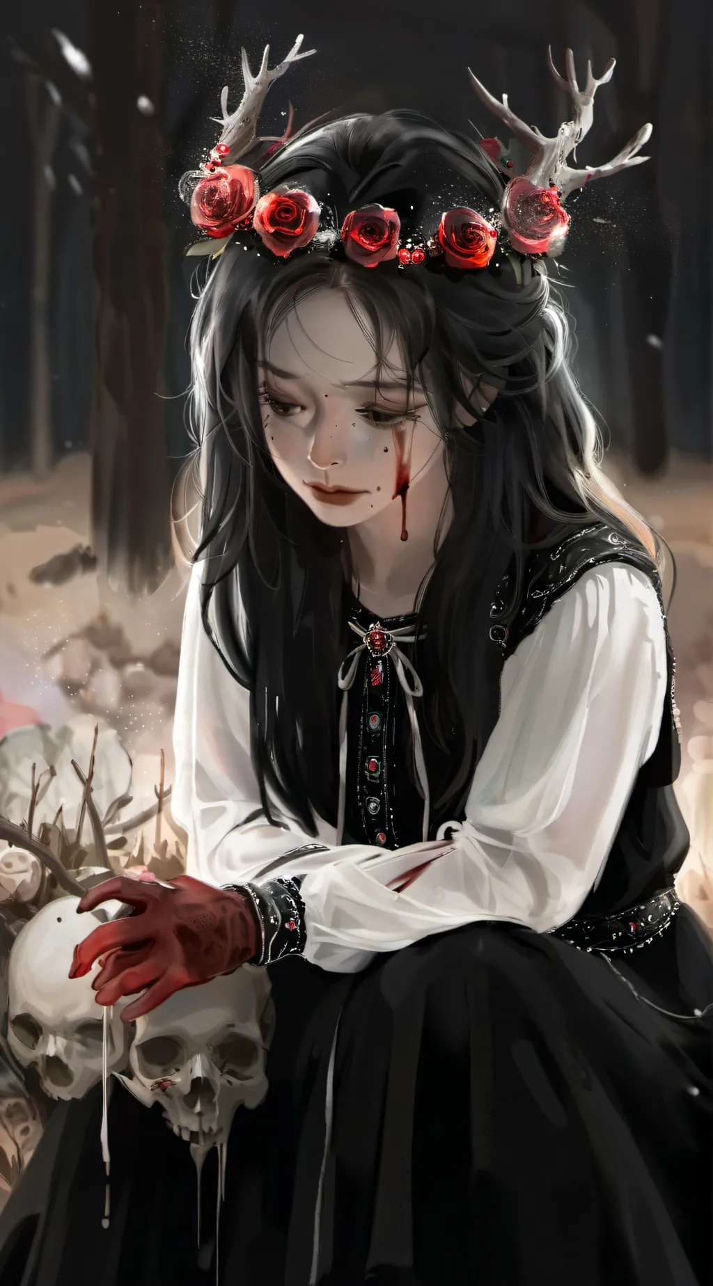 ai character: Lara gray background