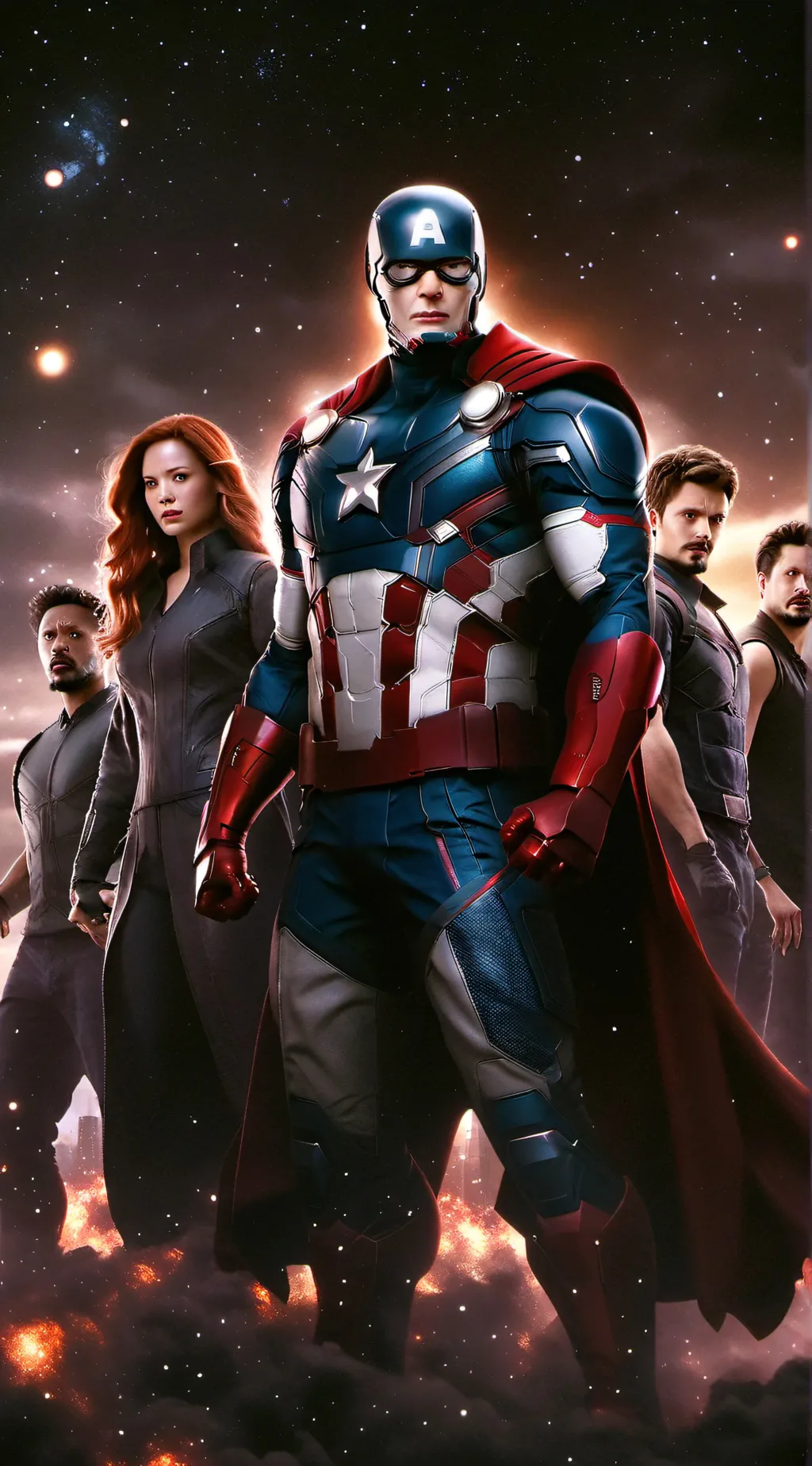 ai character: avengers school  background