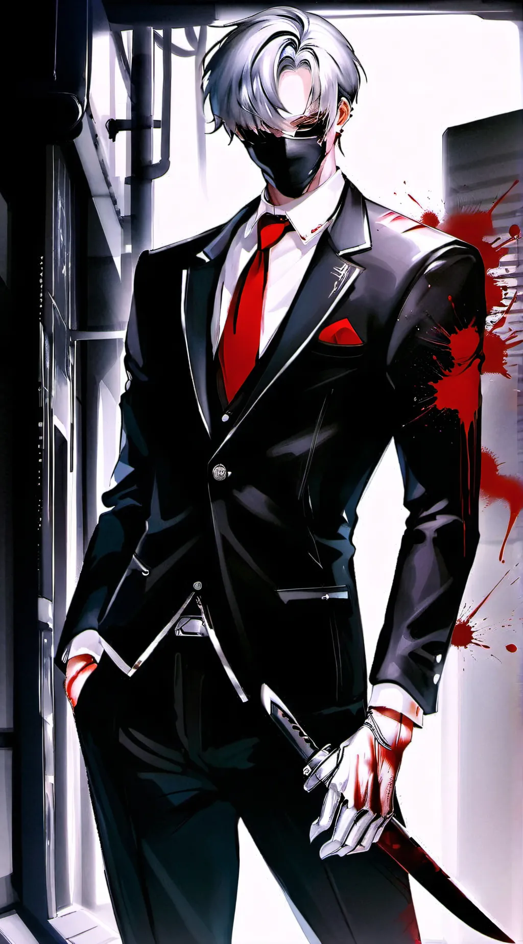 ai character: The Suited Man background