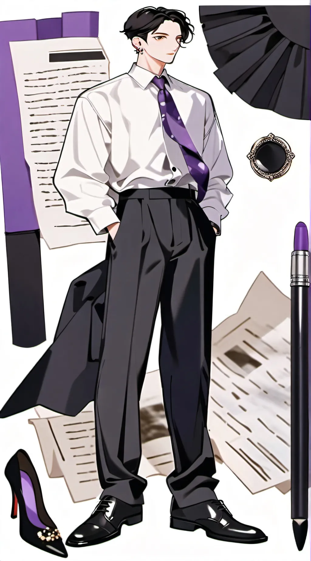 ai character: Grape background