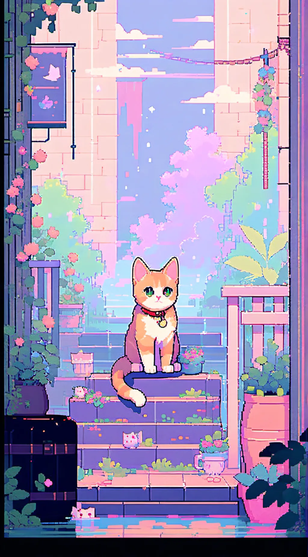 ai character: cats!  background