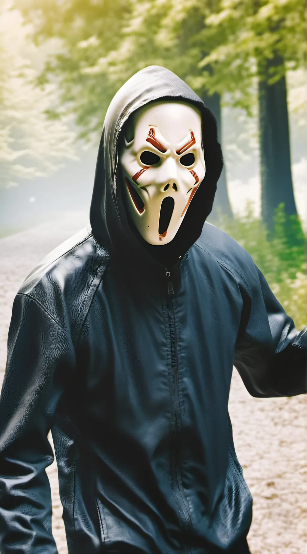 ai character: ghost face background