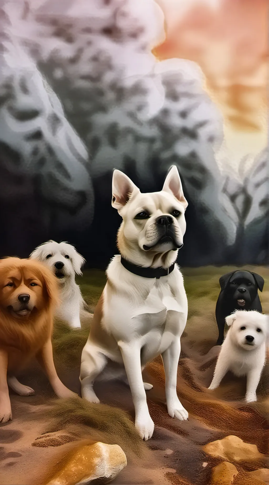ai character: Doggy apocalypse background