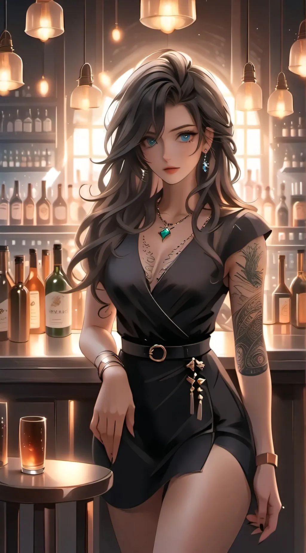 ai character: Hazel Blue background