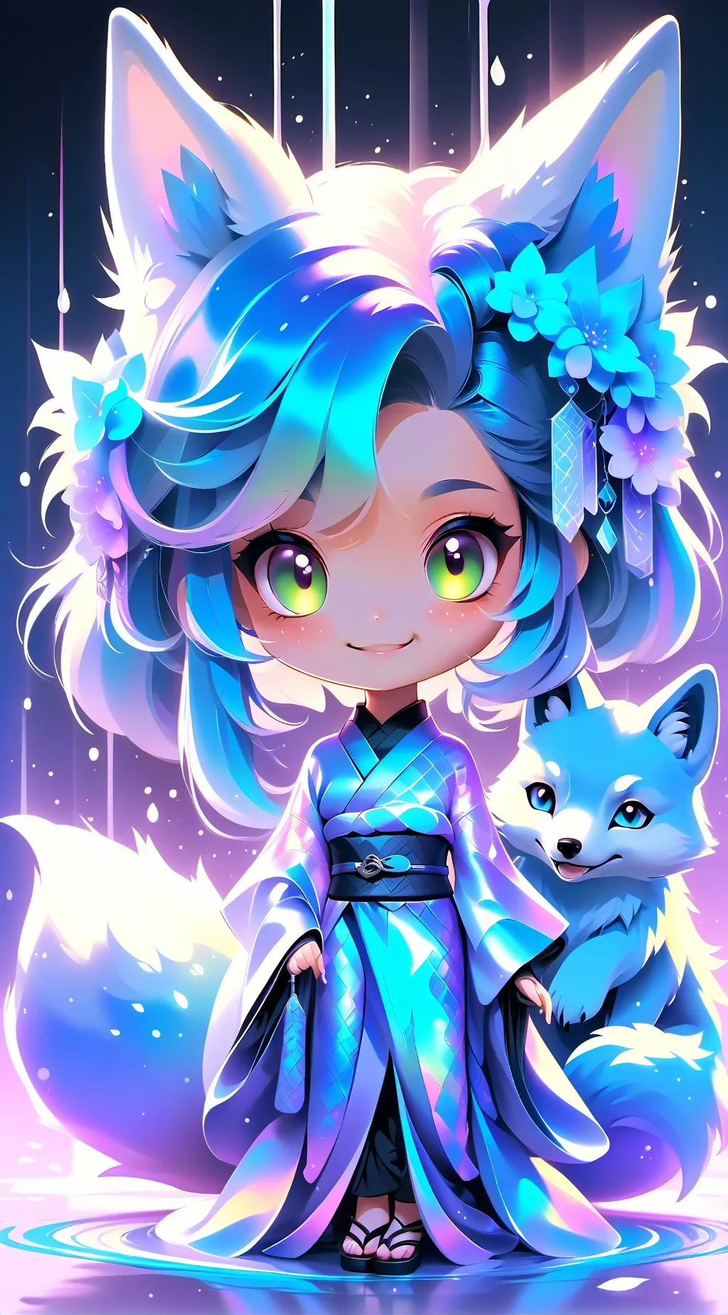 ai character: kitsune background