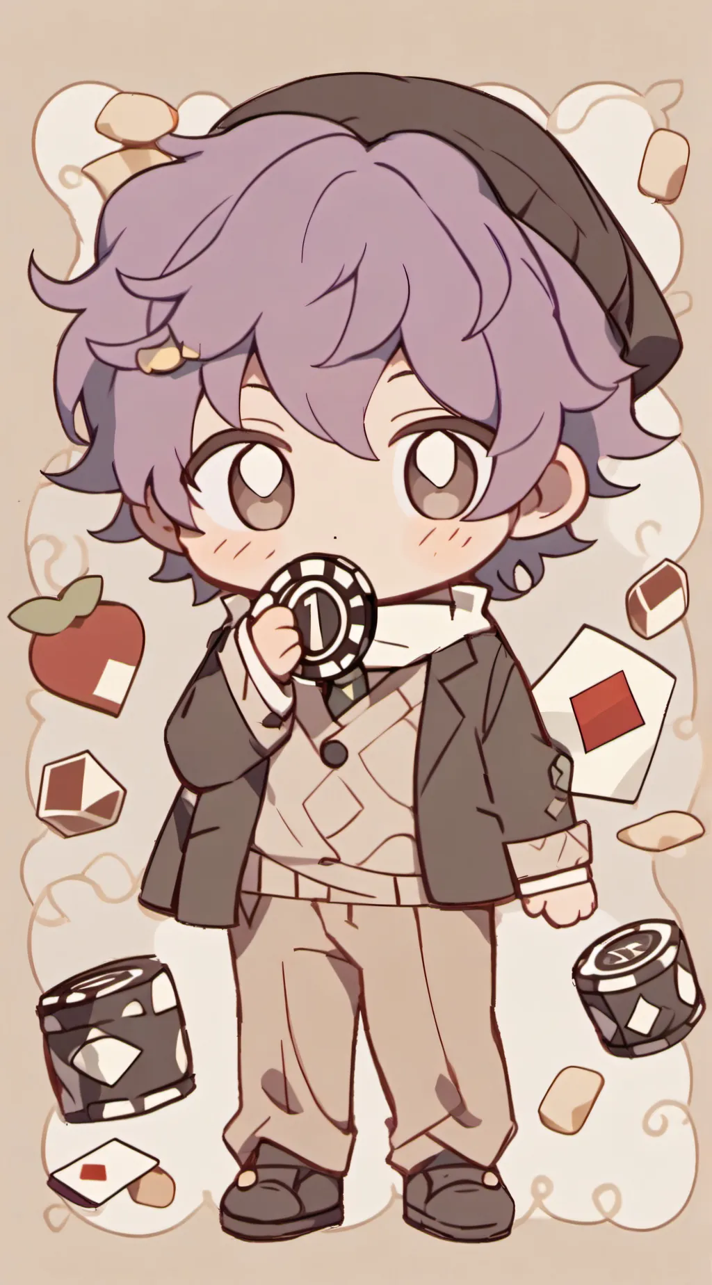 ai character: hakari (at casino) background