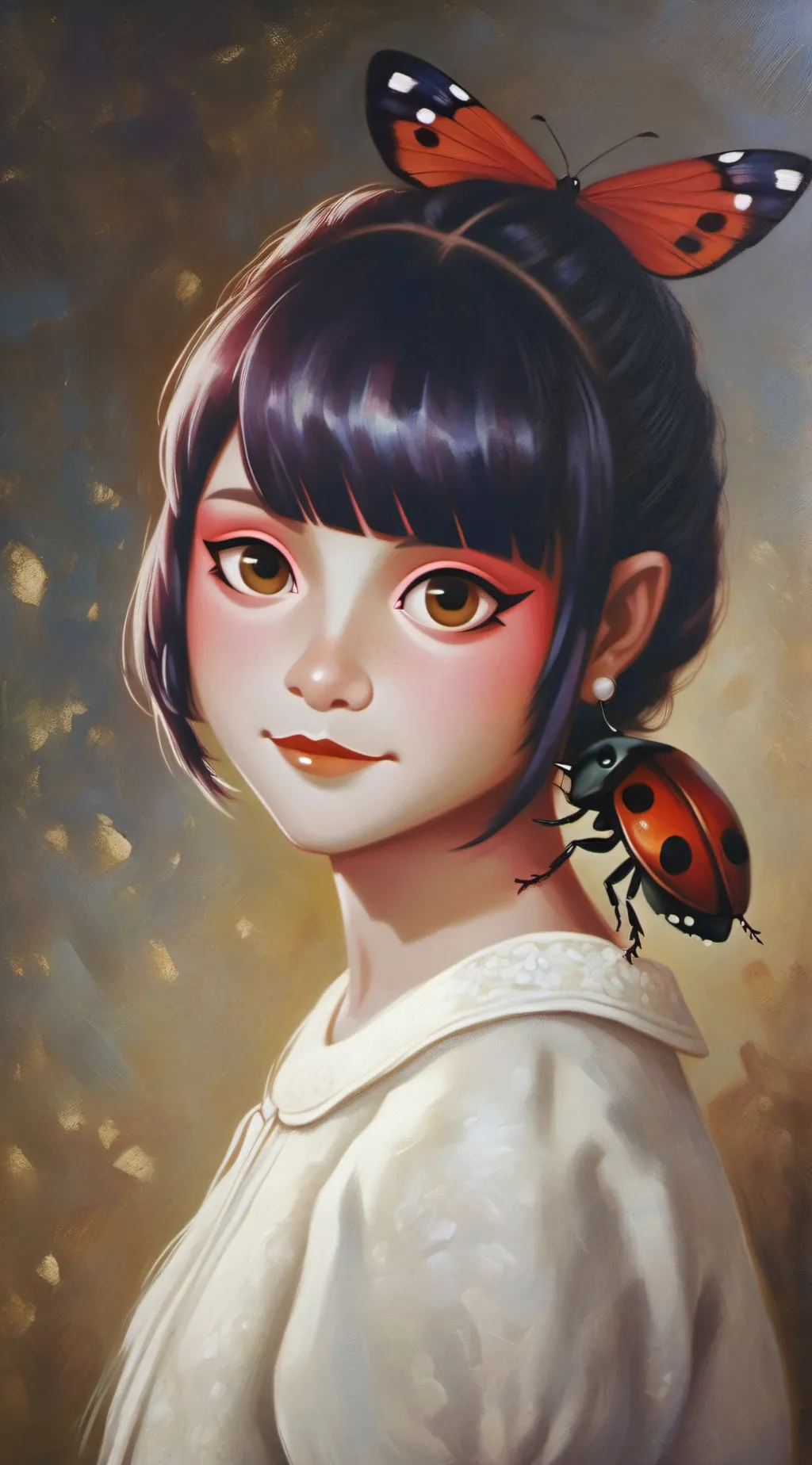 ai character: Marinette  background