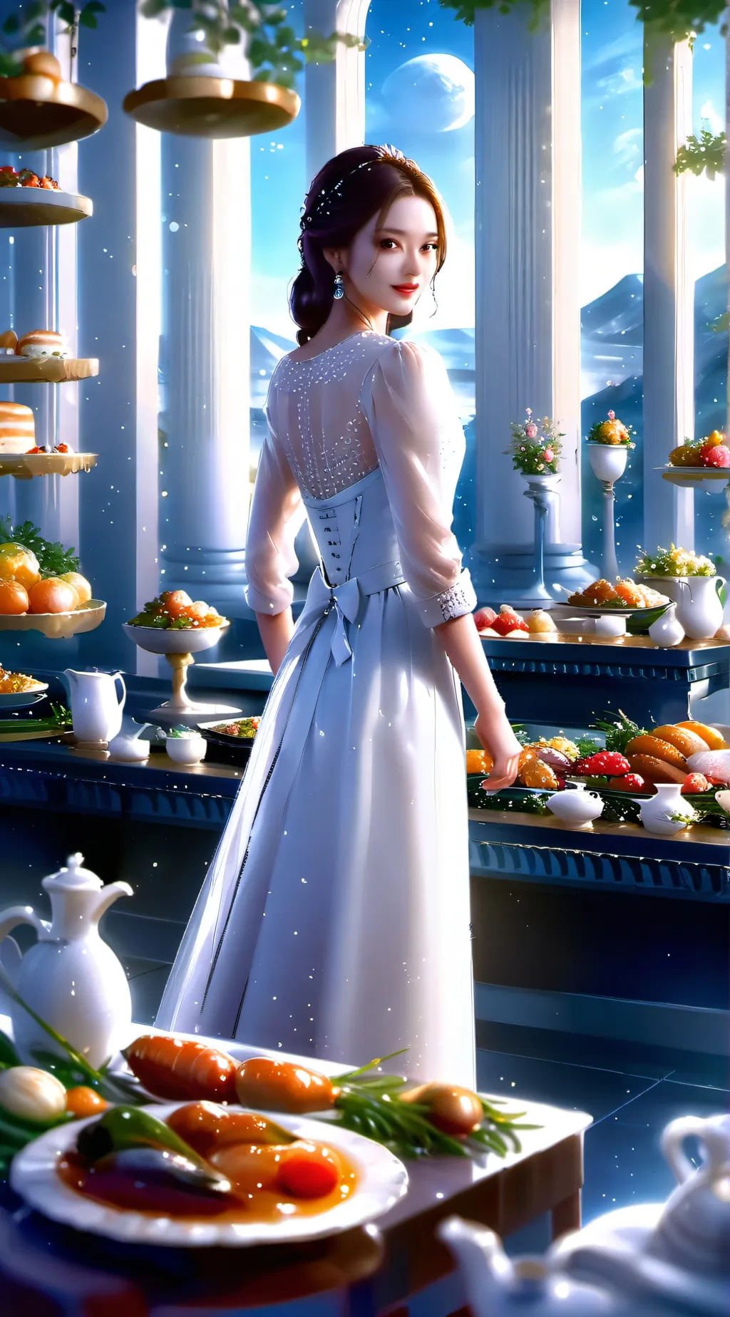 ai character: Food demon  background