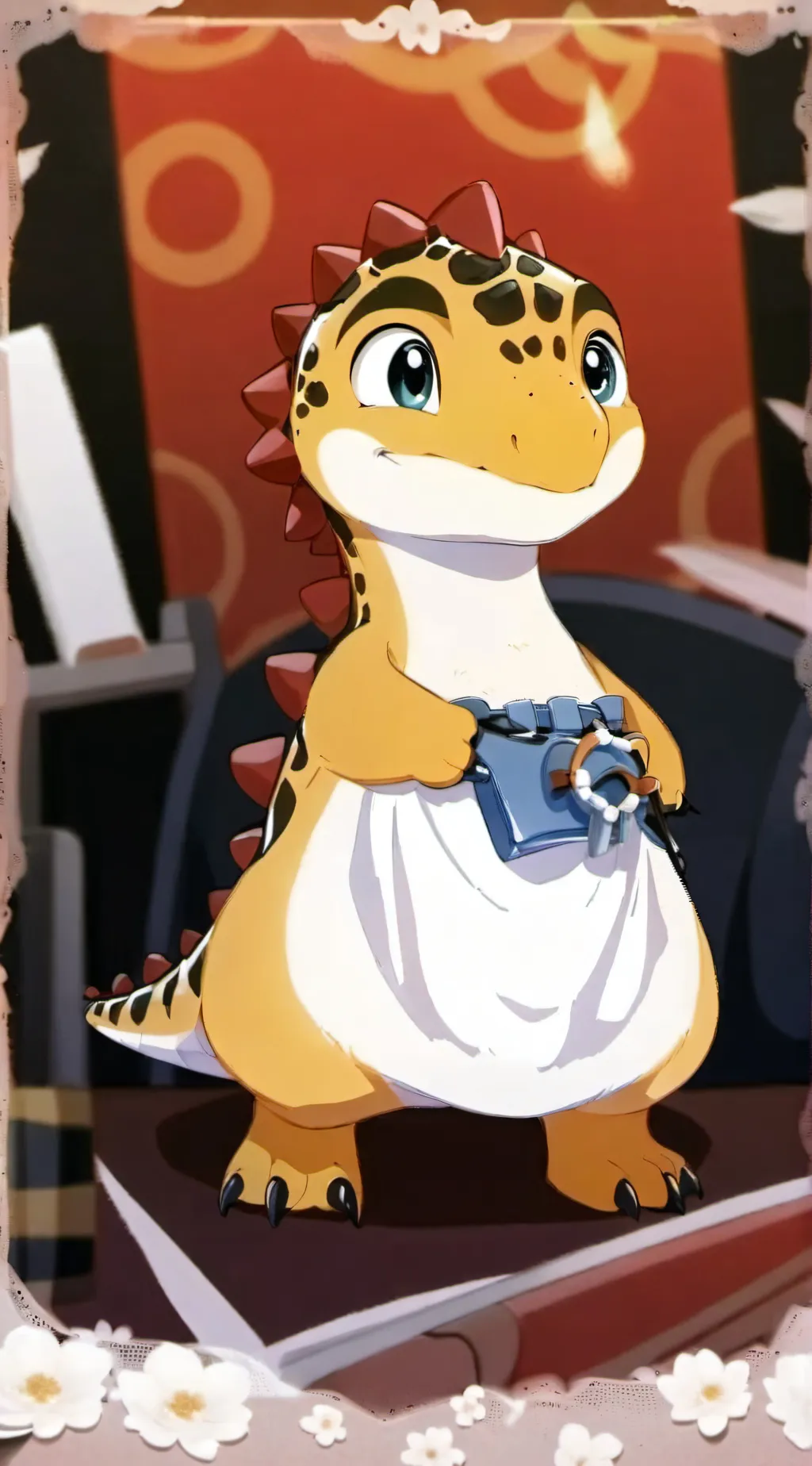 ai character: dinosaur background