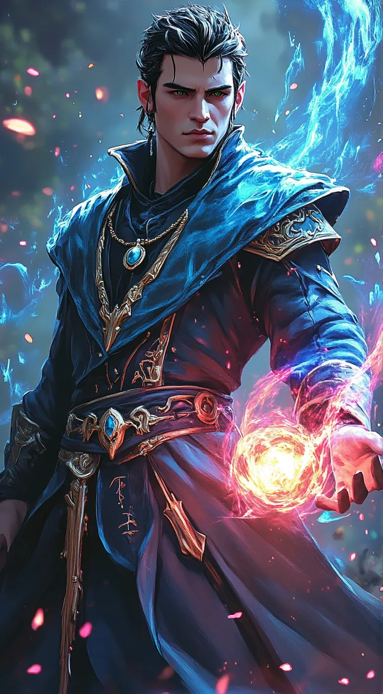 ai character: thadius black background