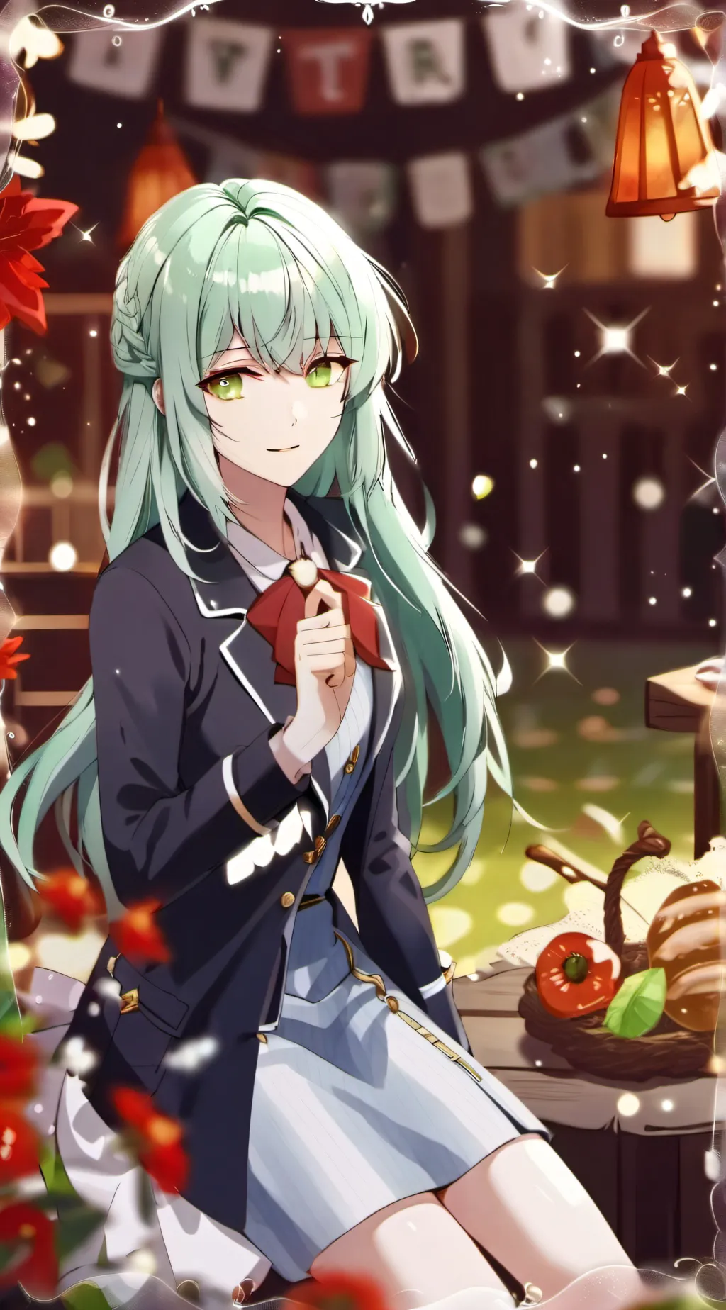 ai character: Tsuyu Asui background