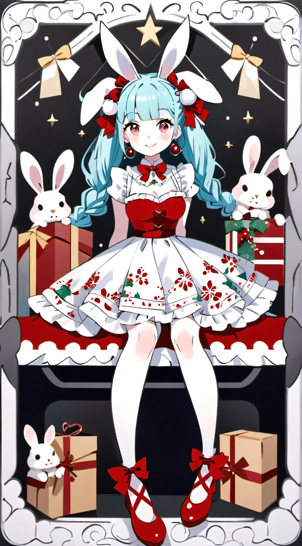 ai character: Kuoi ~Christmas~ background