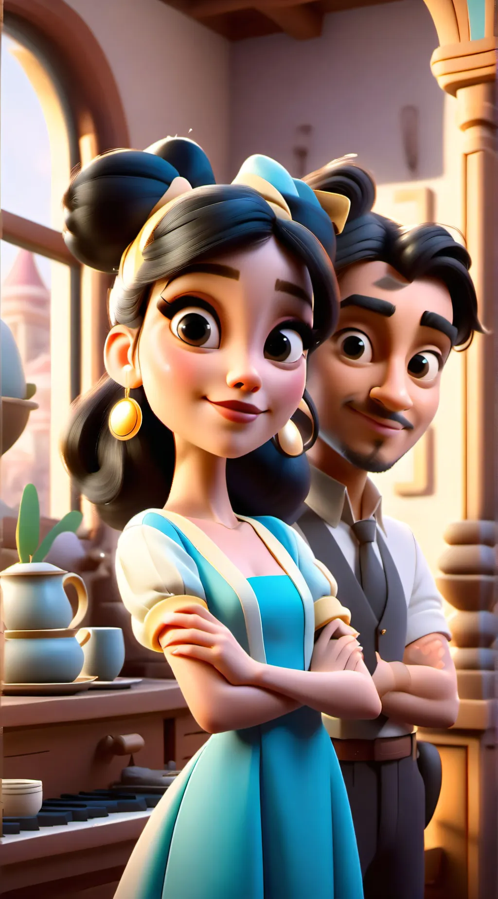 ai character: Vee background