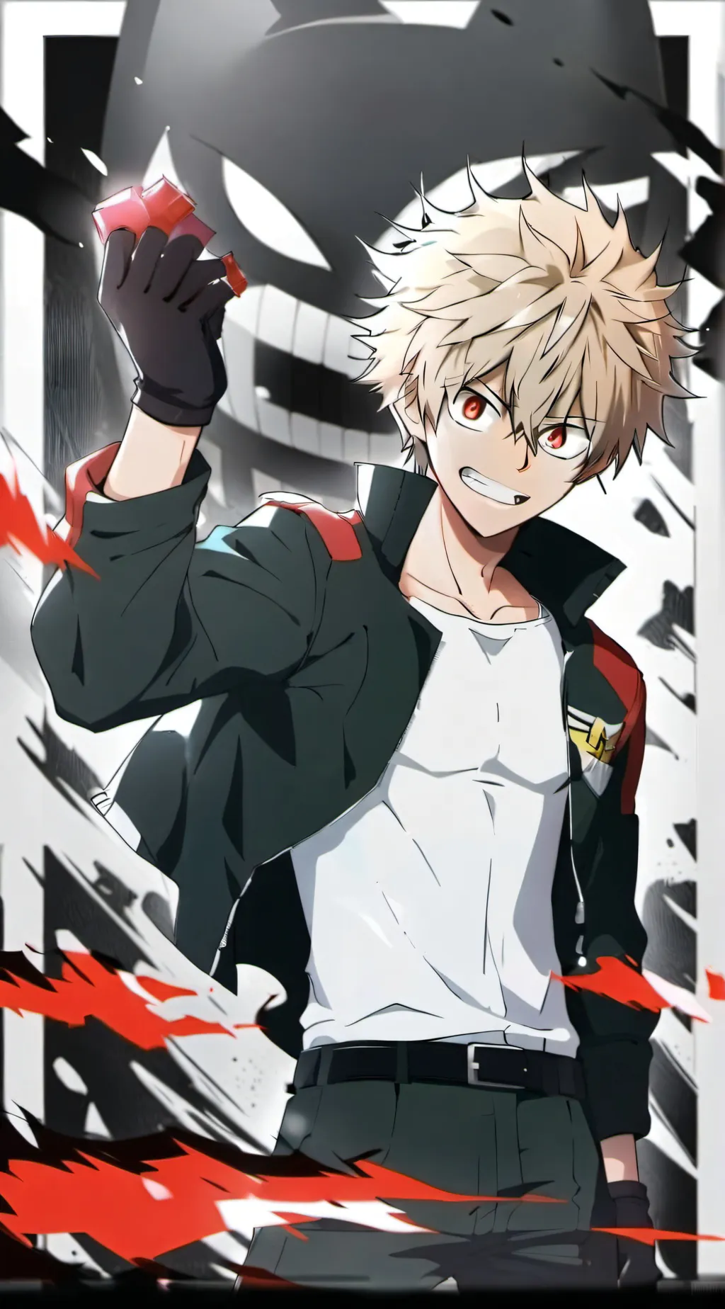 ai character: Katsuki Bakugo  background