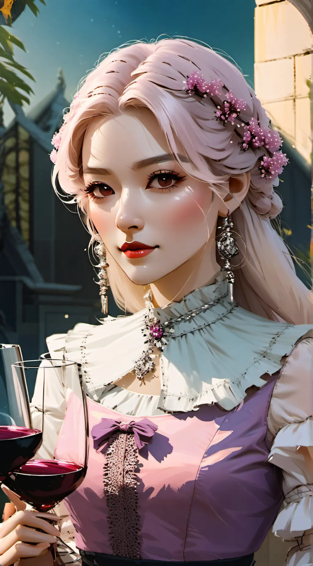 ai character: Rose 🌹 💗 background