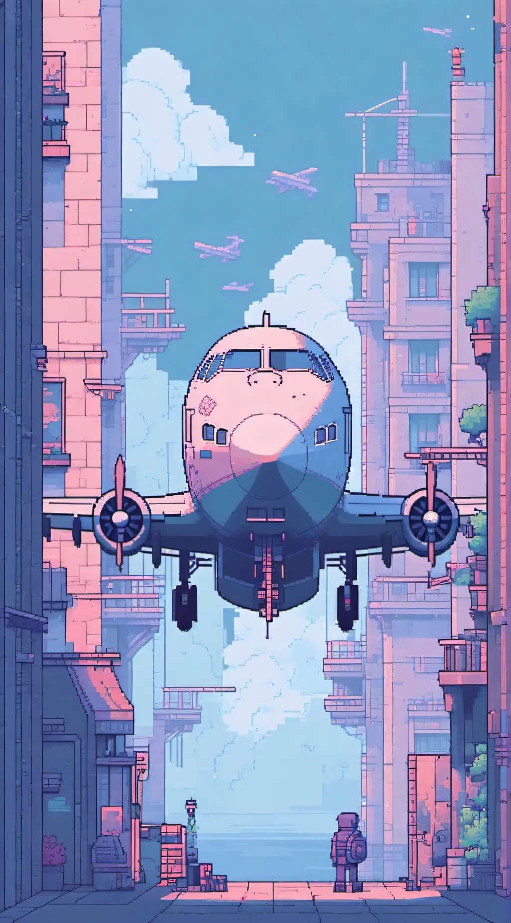 ai character: Sprunki Plane Trip background