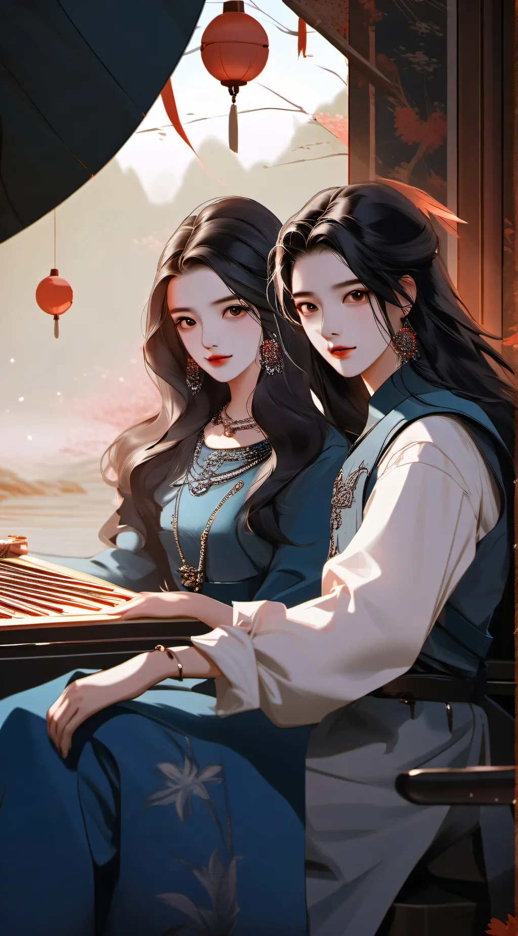 ai character: Mia & max background