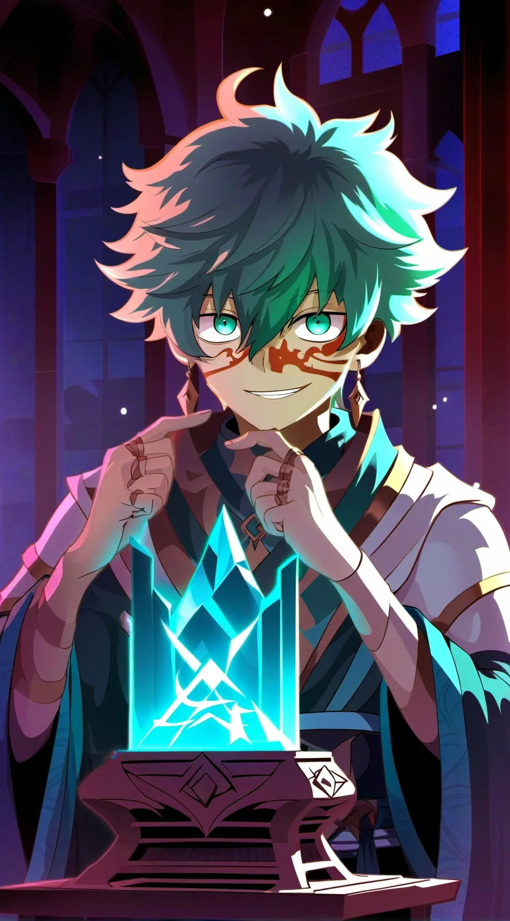 ai character: deku villan background