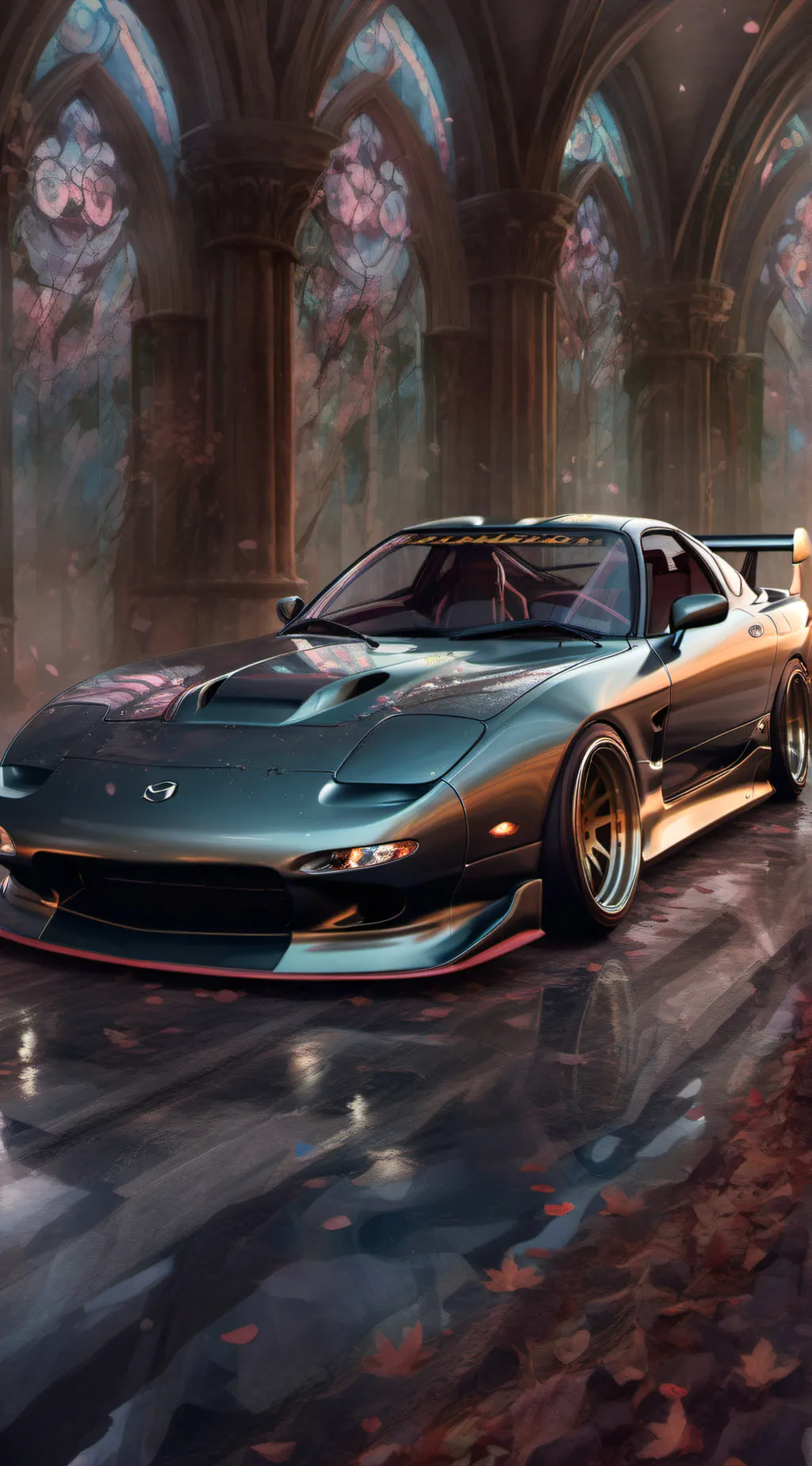 ai character: Mazda rx7  background