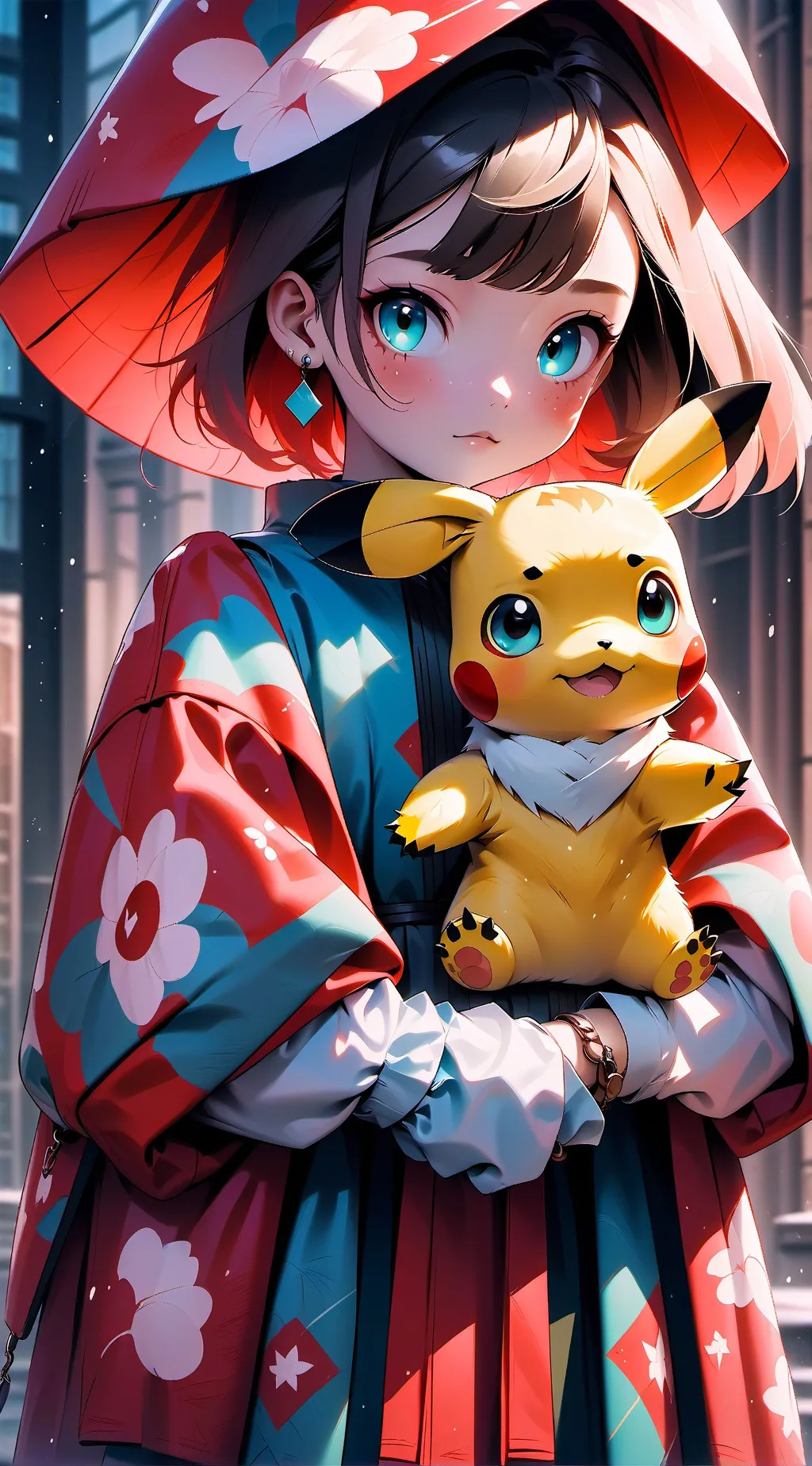 ai character: girl ash background