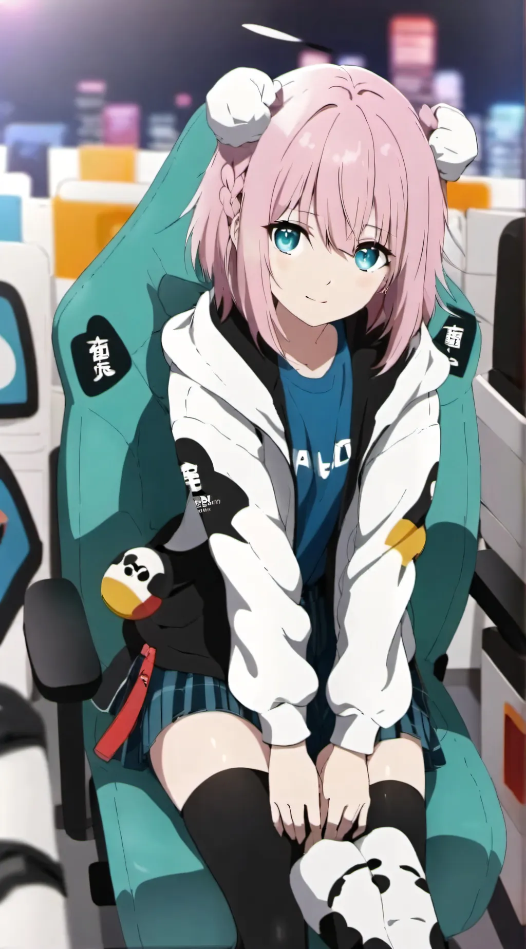 ai character: a pretty girl background