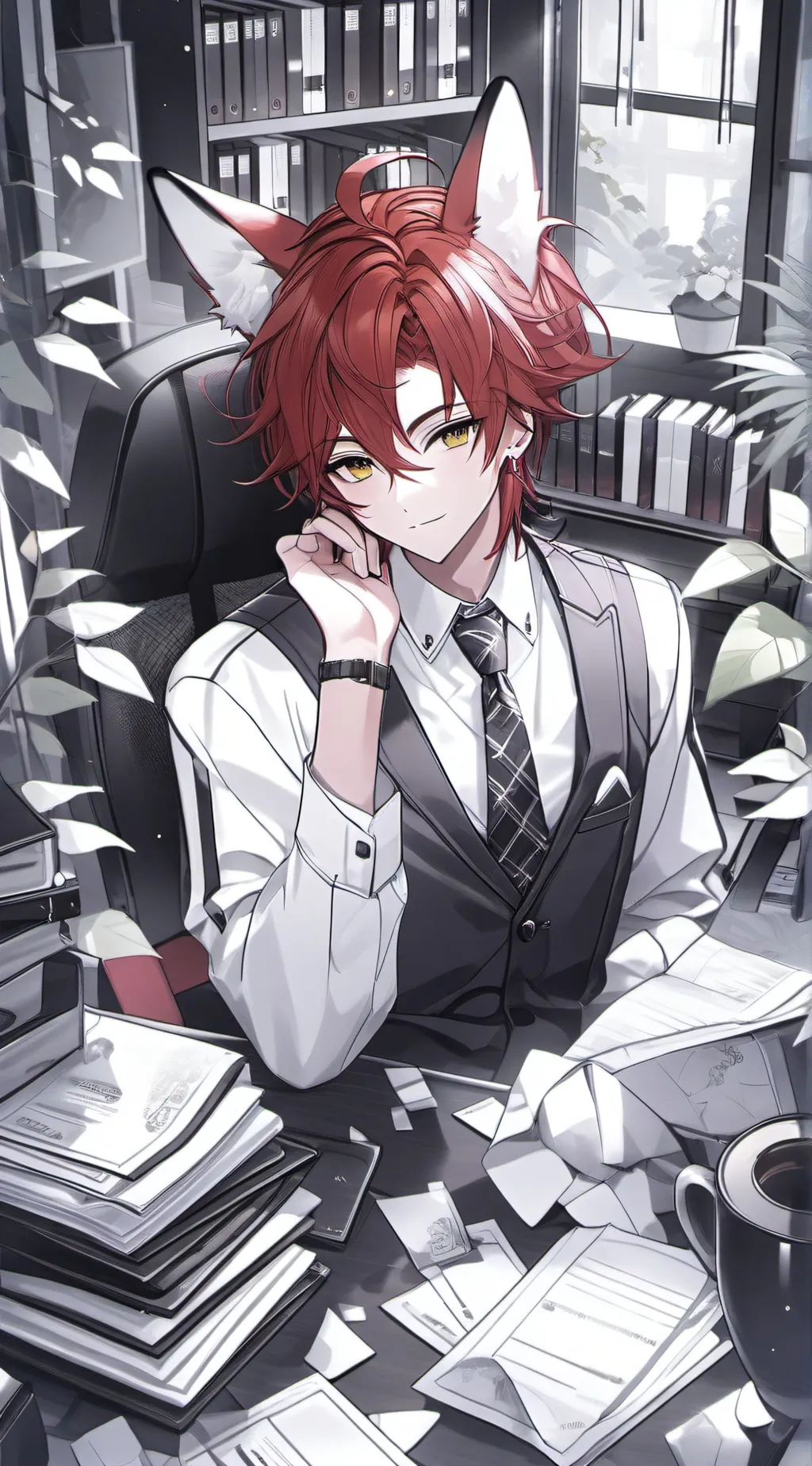 ai character: Акихиро background