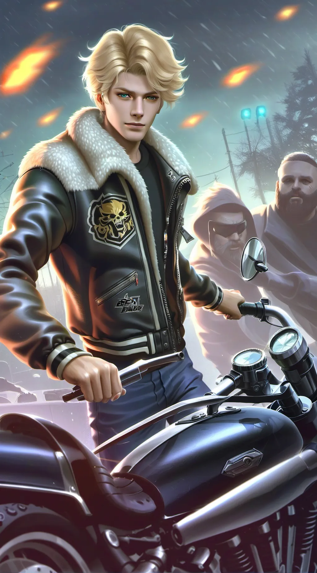 ai character: Leon  background