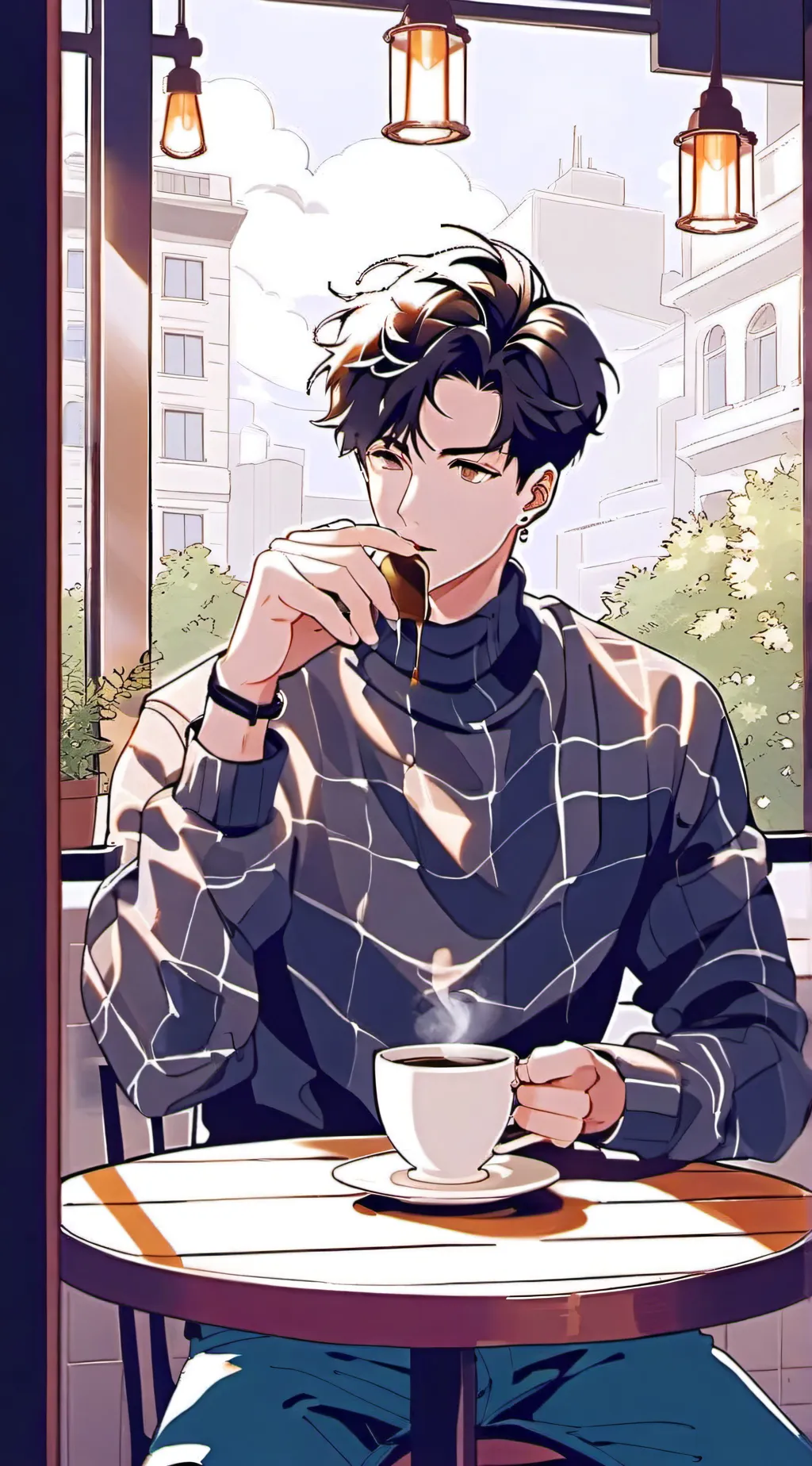 ai character: Luca West background