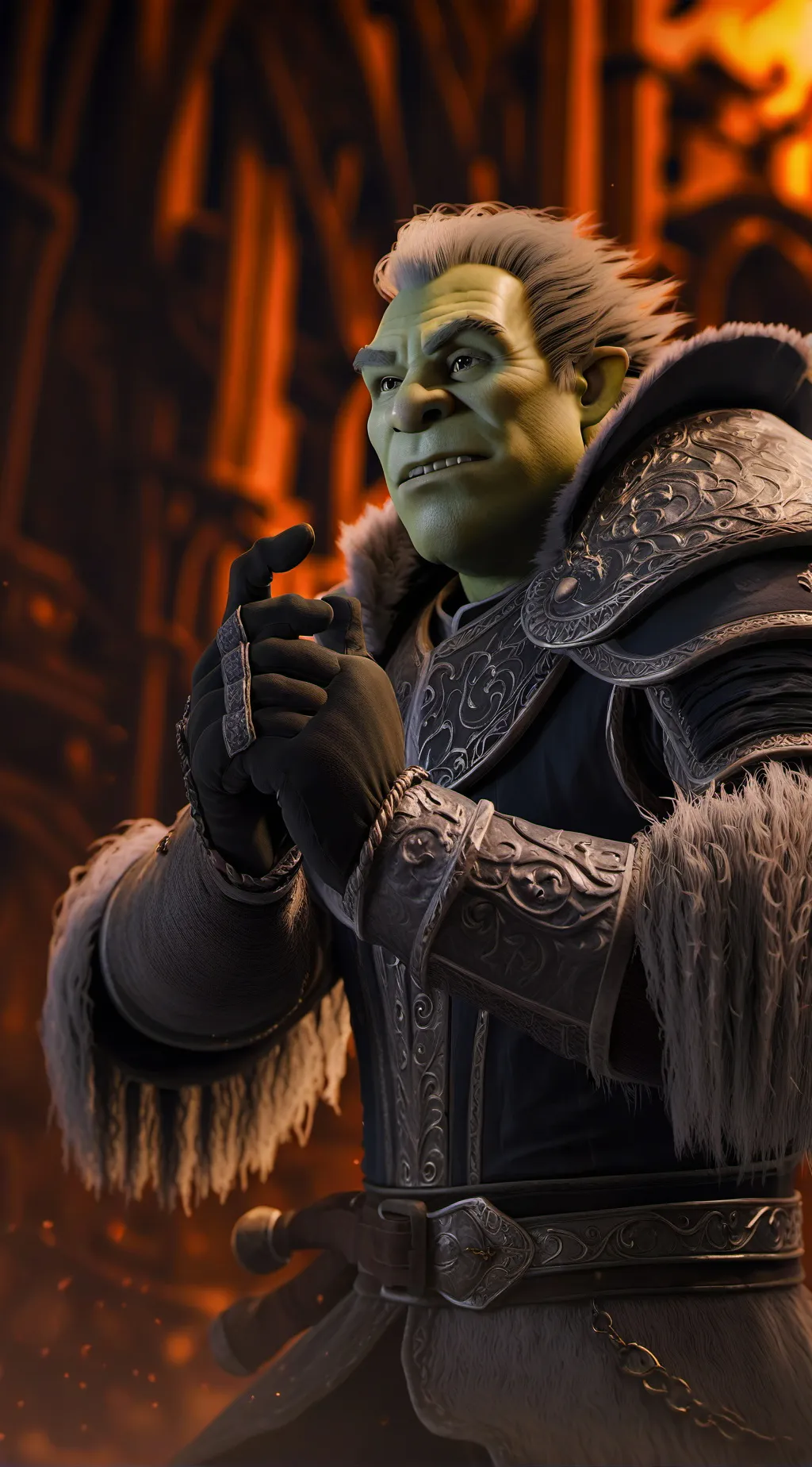 ai character: Shrek background