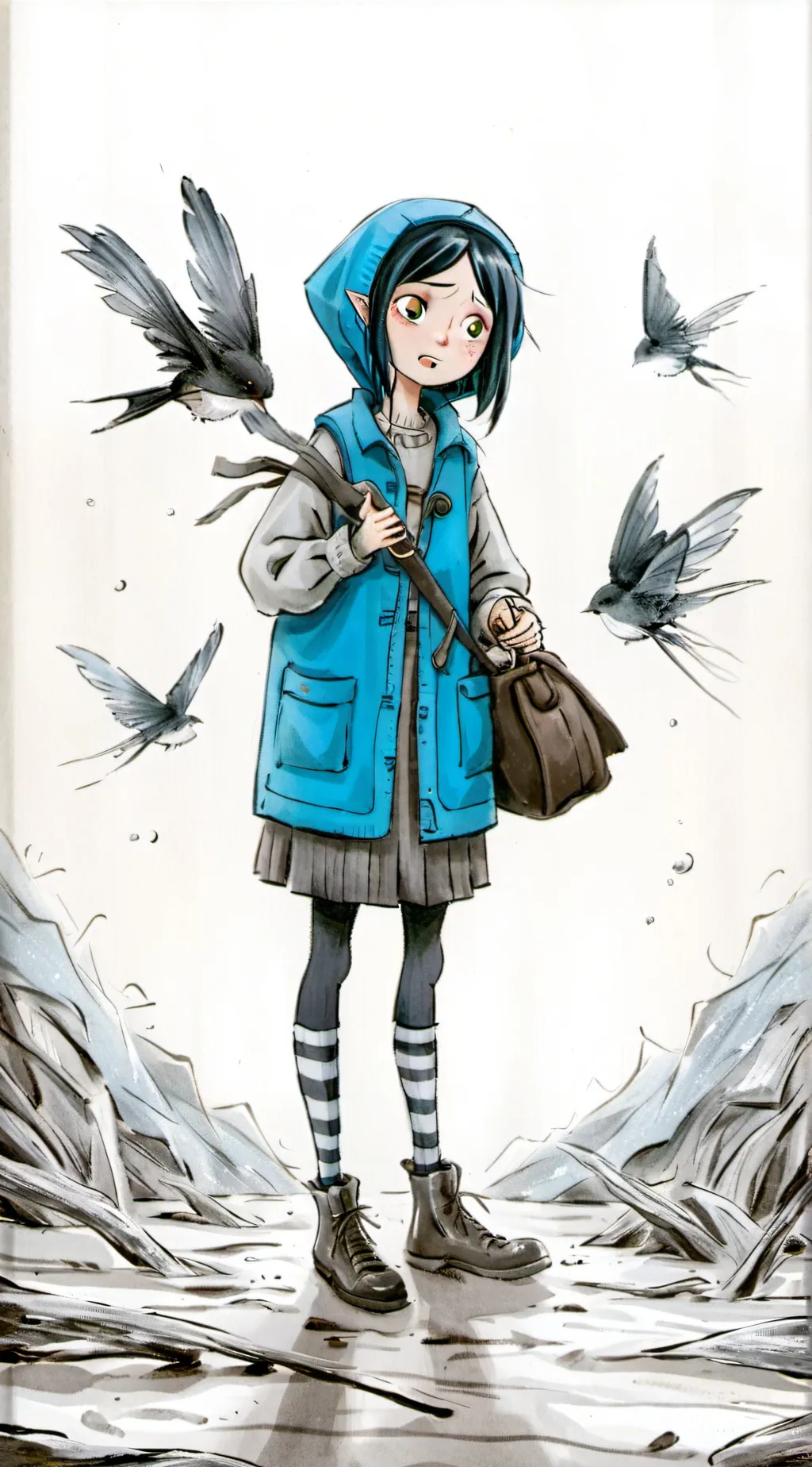 ai character: coraline background