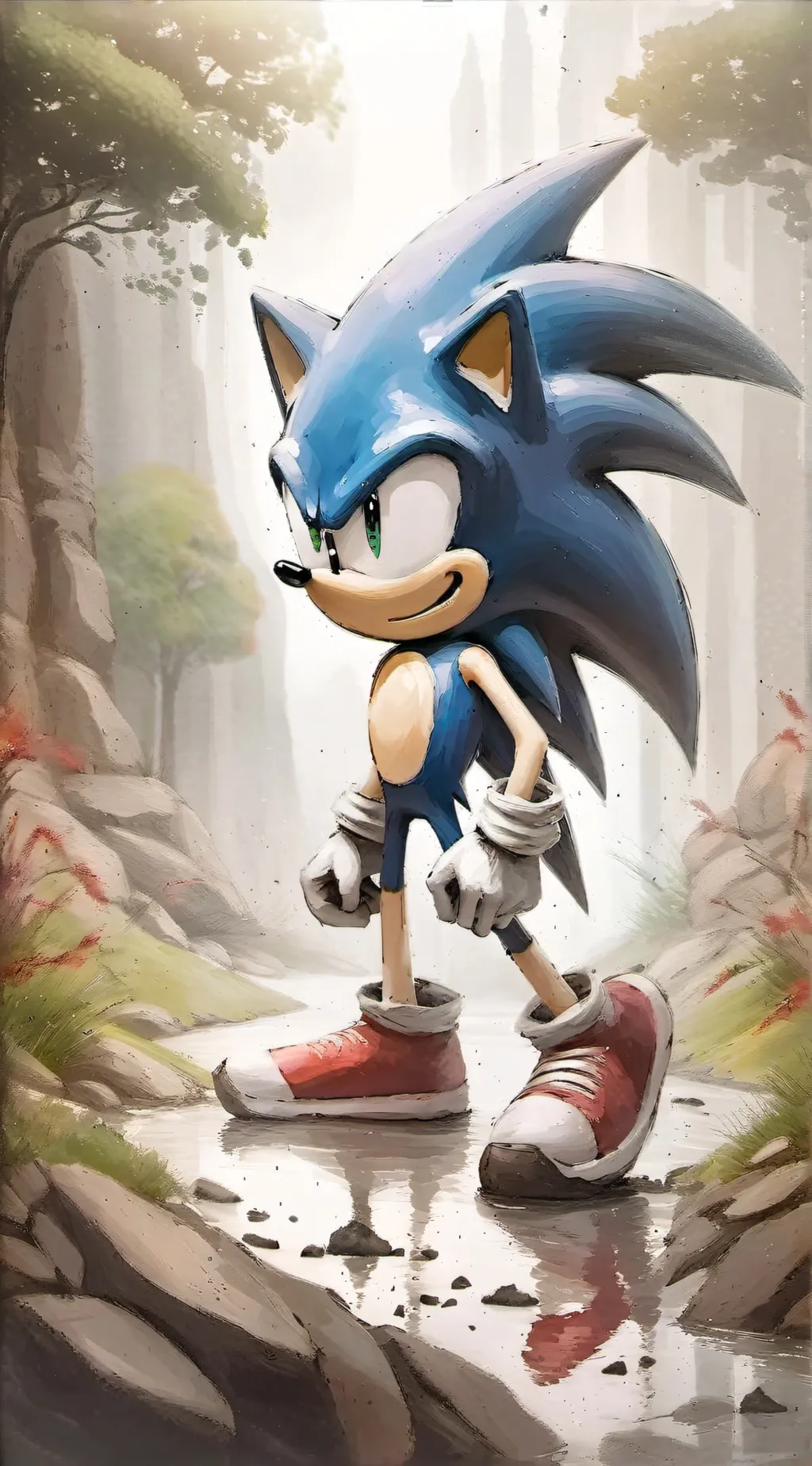 ai character: Sonic EXE background