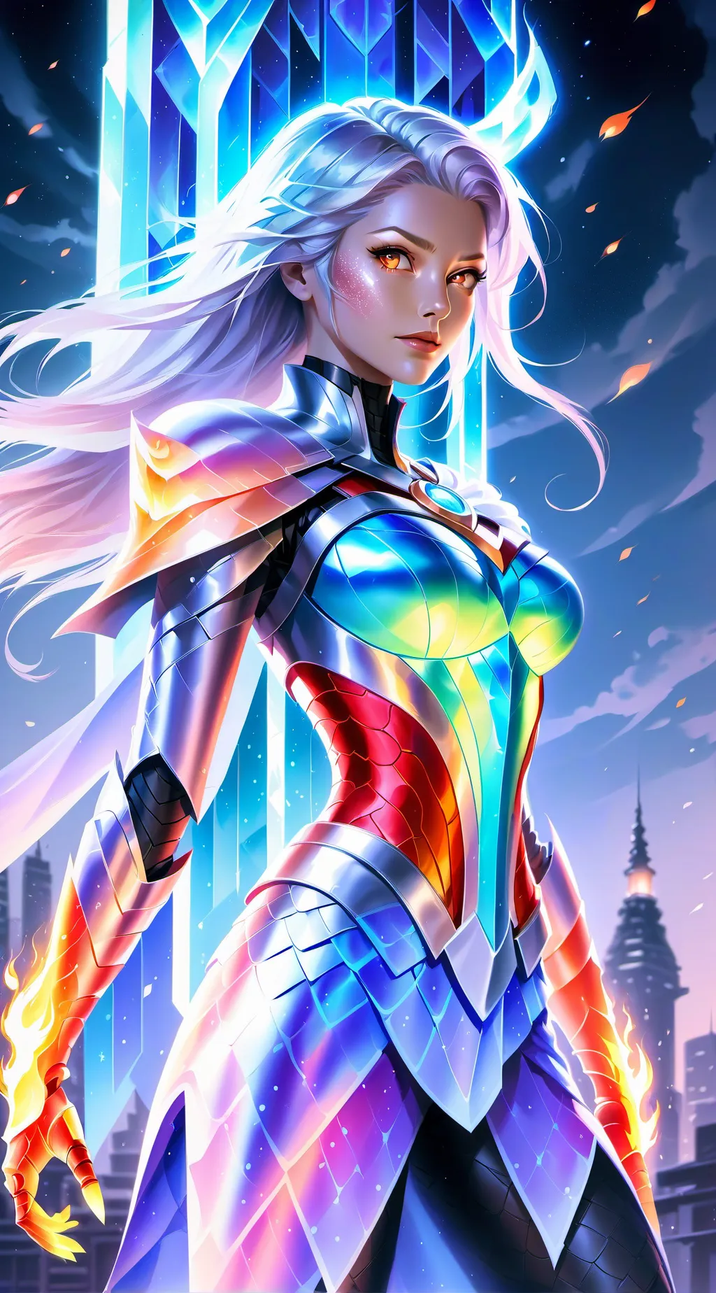 ai character: Amber background