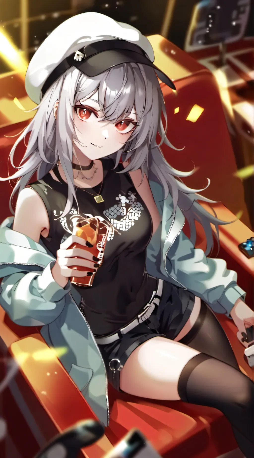 ai character: ESMERALDA 💚🍀 background