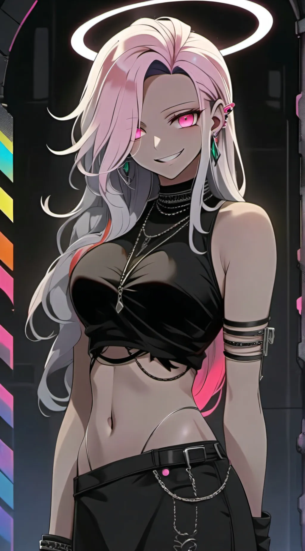 ai character: Pink Party Angel background
